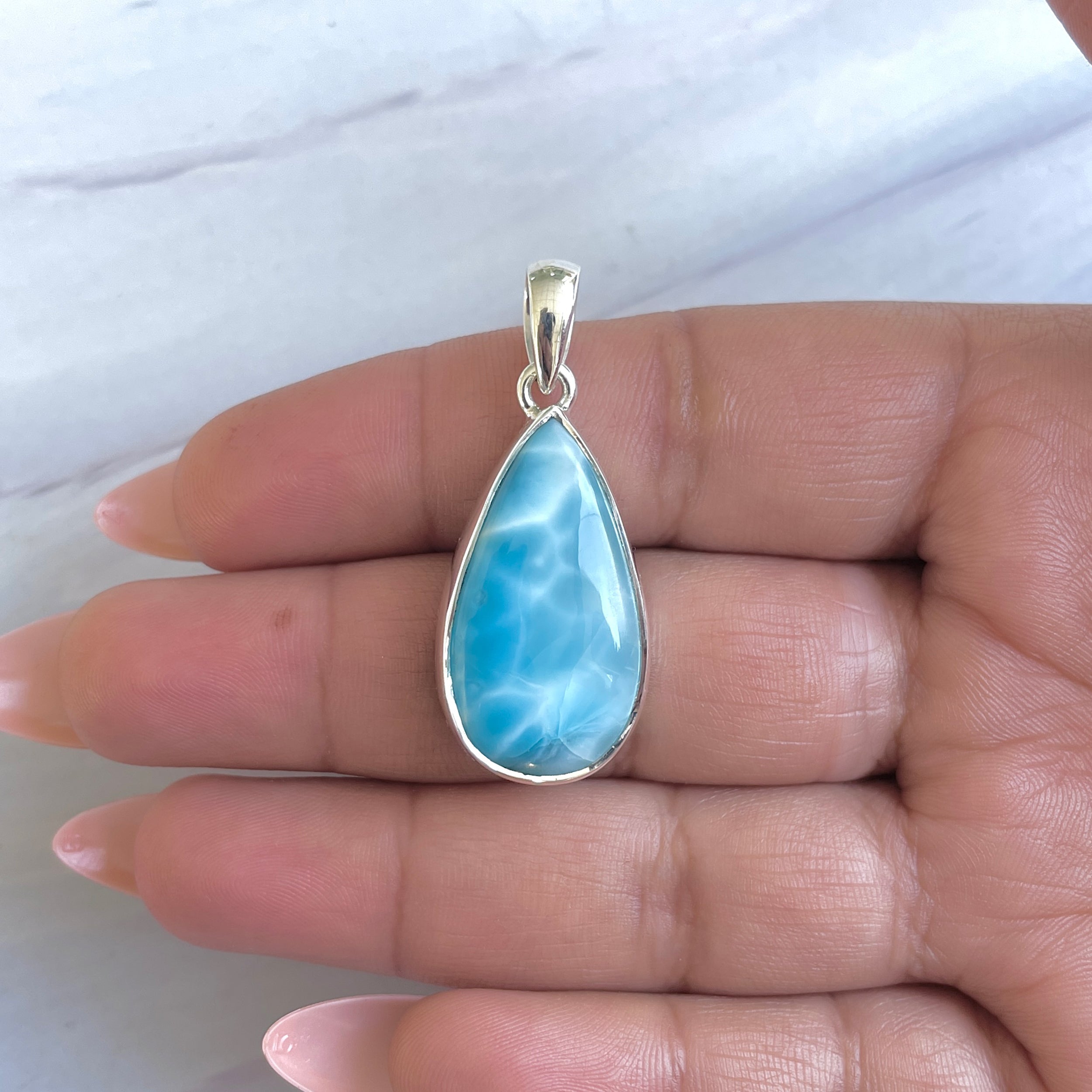 Larimar Pendant-(LAR-P-1462.)