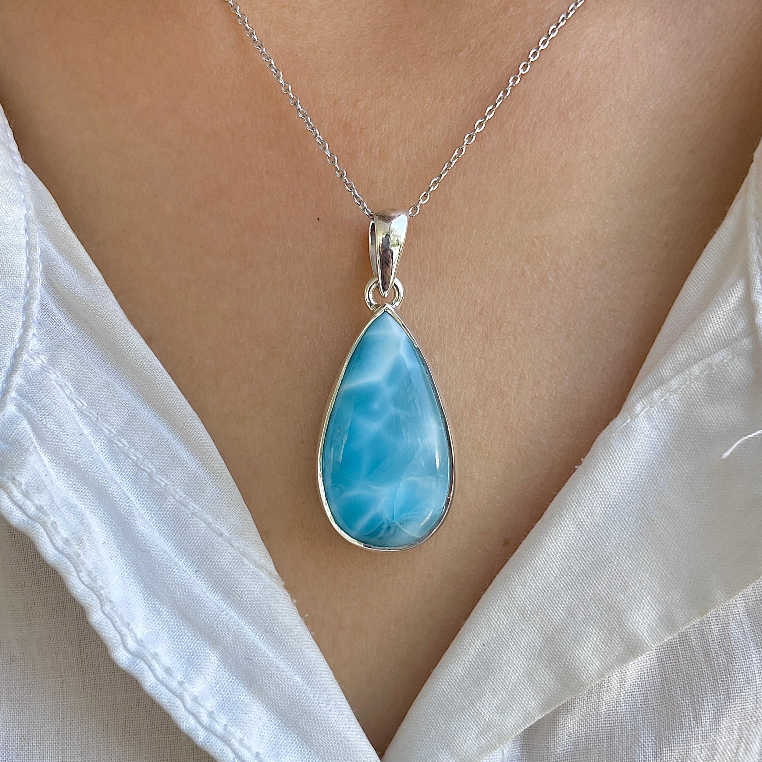 Larimar Pendant-(LAR-P-1462.)
