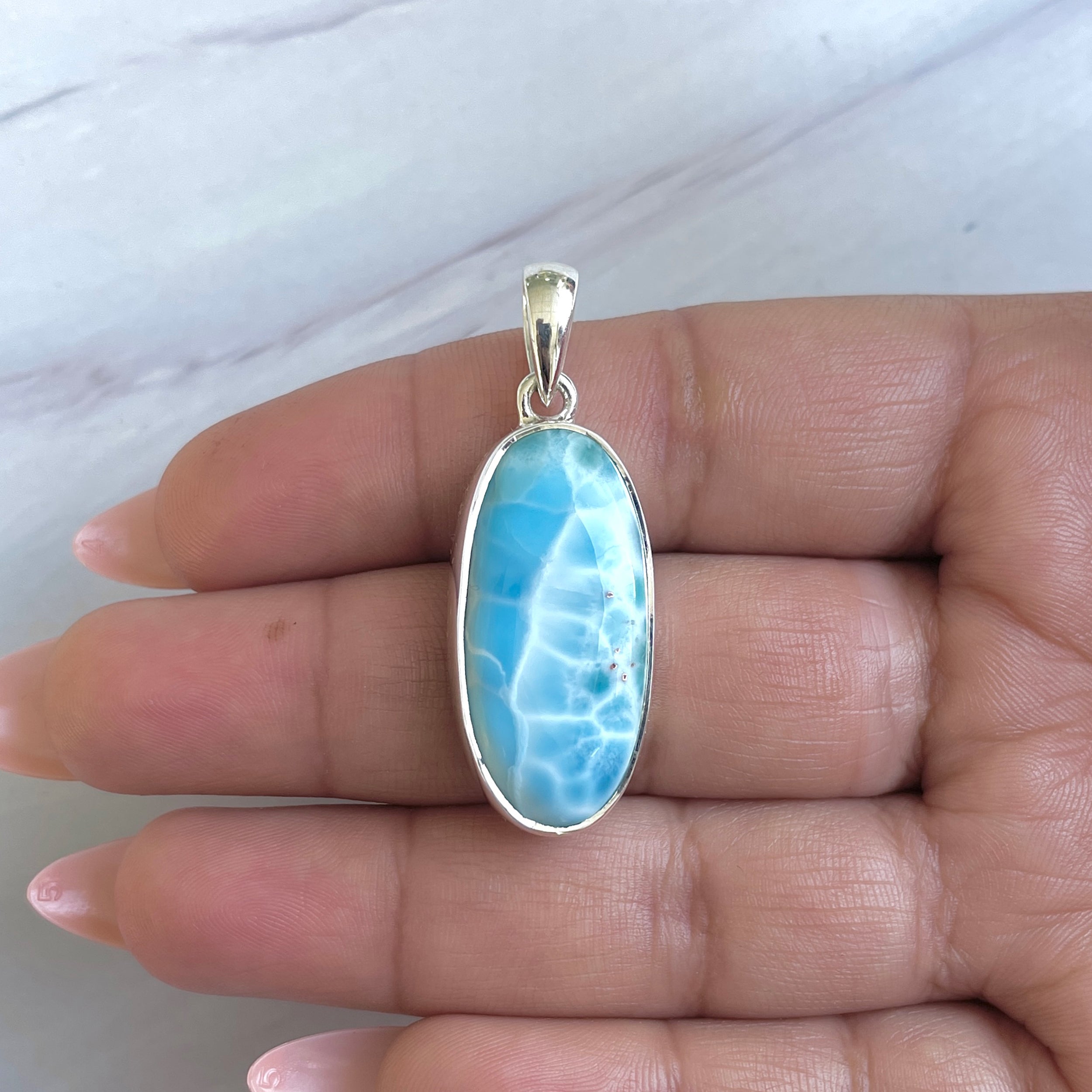 Larimar Pendant-(LAR-P-1463.)