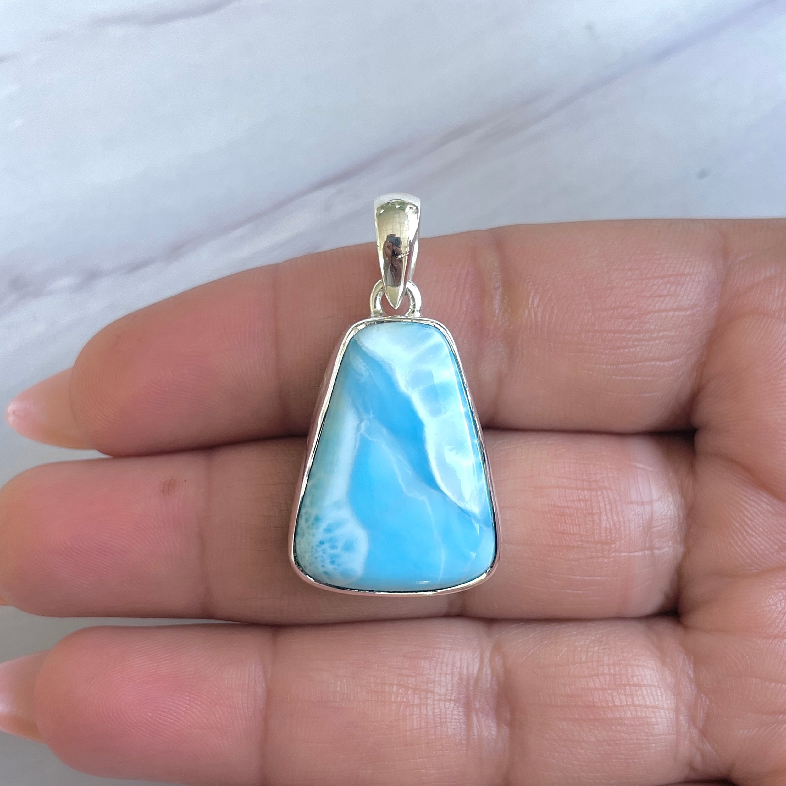 Larimar Pendant-(LAR-P-1464.)
