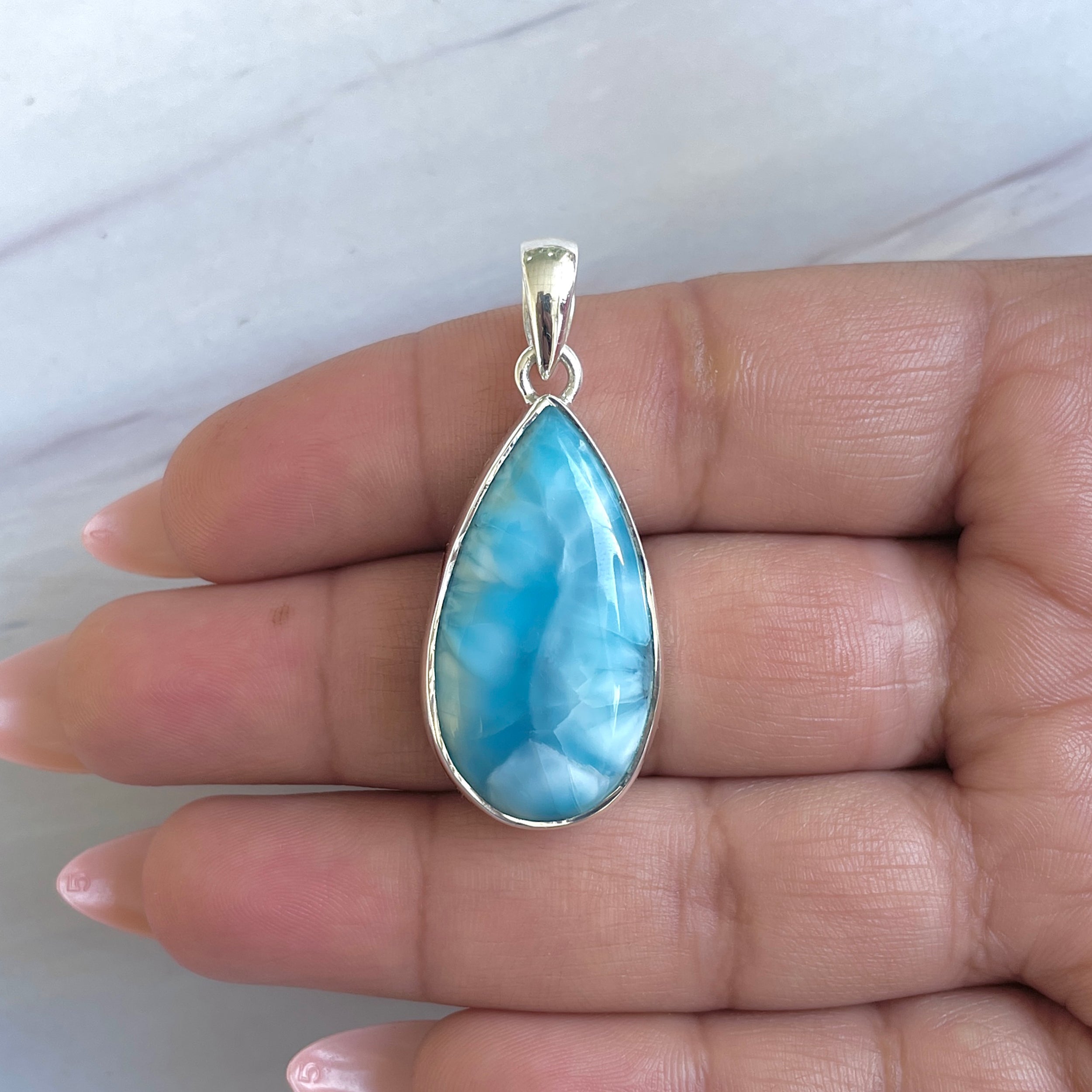 Larimar Pendant-(LAR-P-1470.)