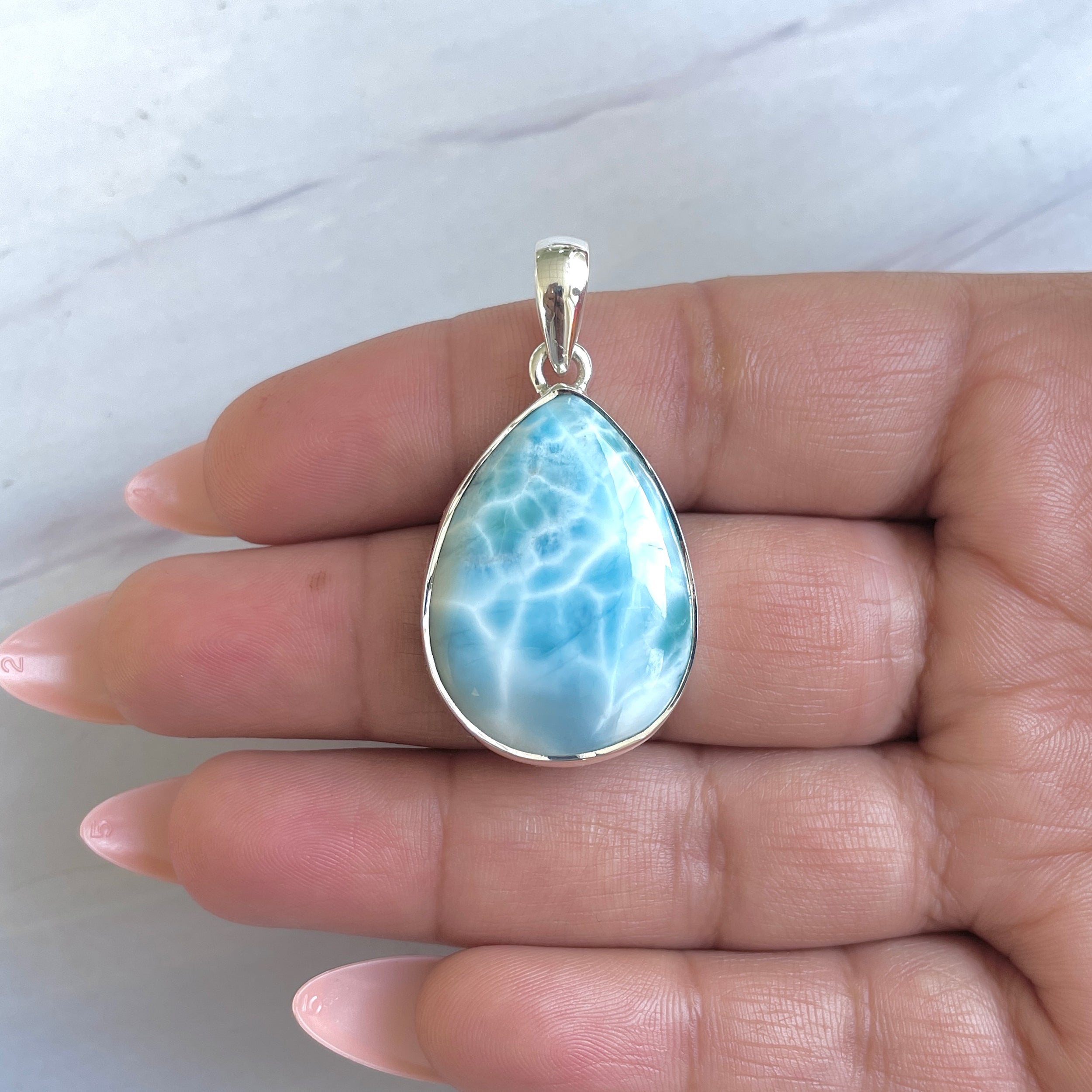 Larimar Pendant-(LAR-P-1474.)