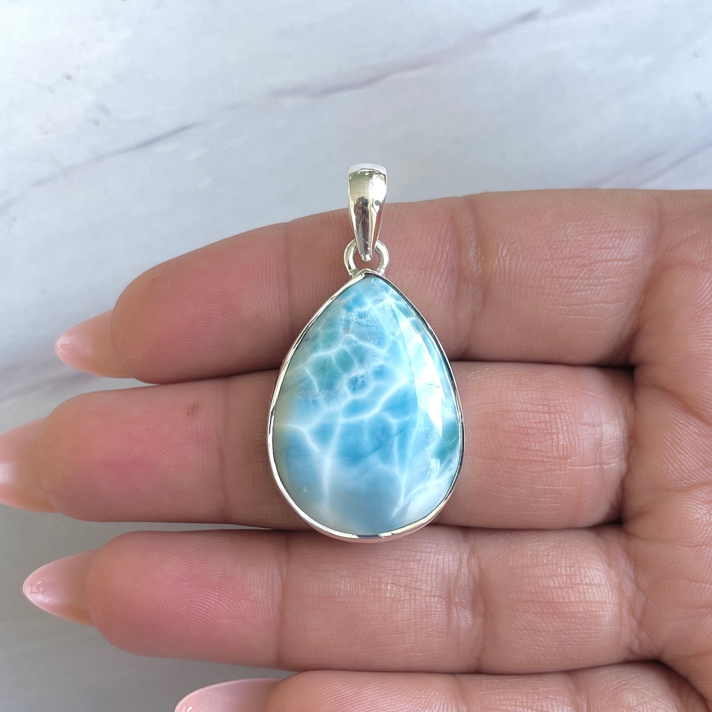 Larimar Pendant-(LAR-P-1474.)
