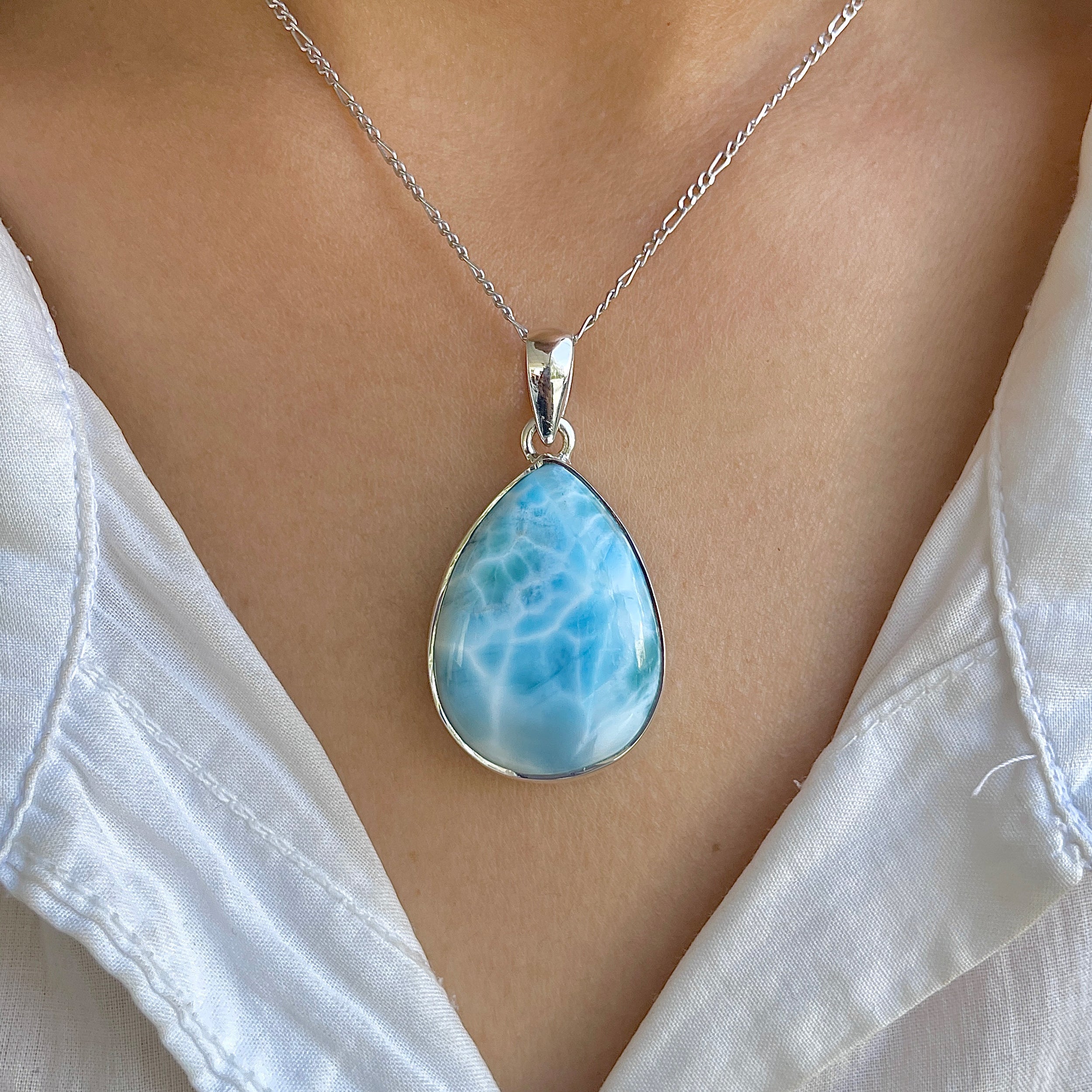 Larimar Pendant-(LAR-P-1474.)