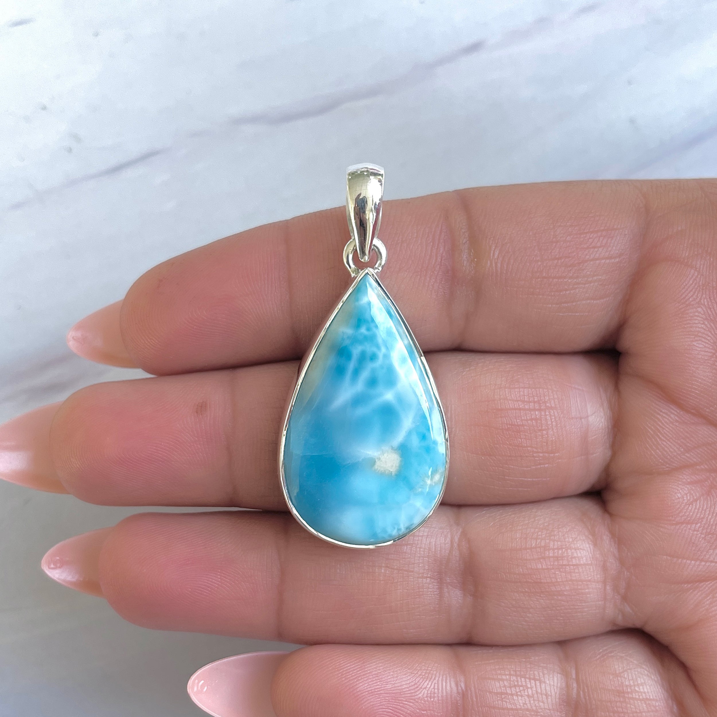 Larimar Pendant-(LAR-P-1475.)