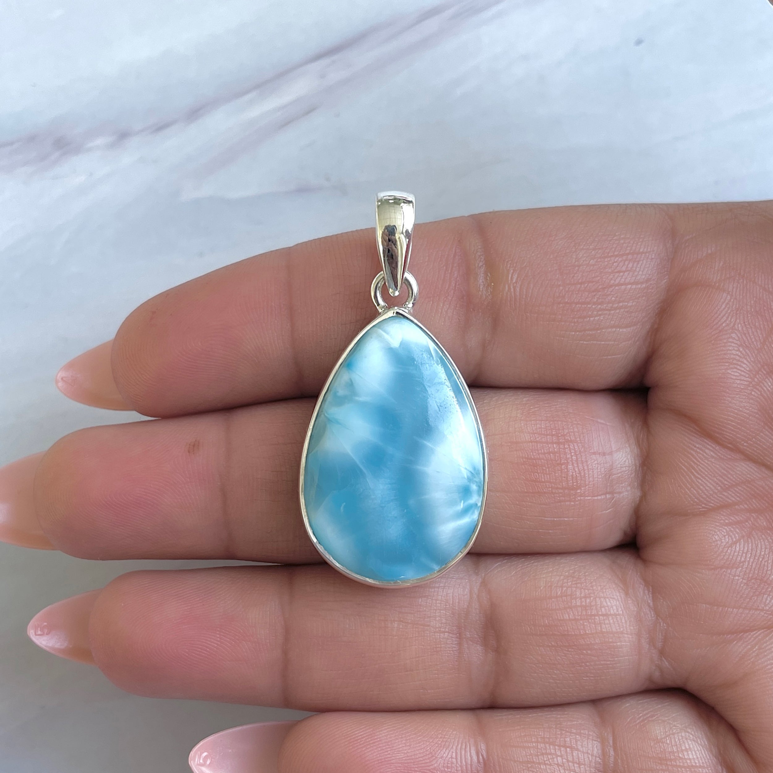 Larimar Pendant-(LAR-P-1476.)