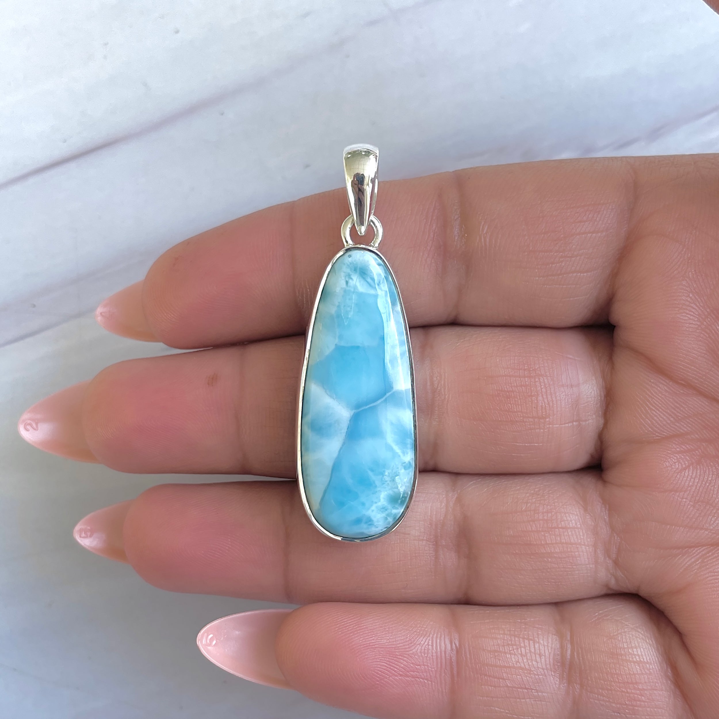 Larimar Pendant-(LAR-P-1477.)