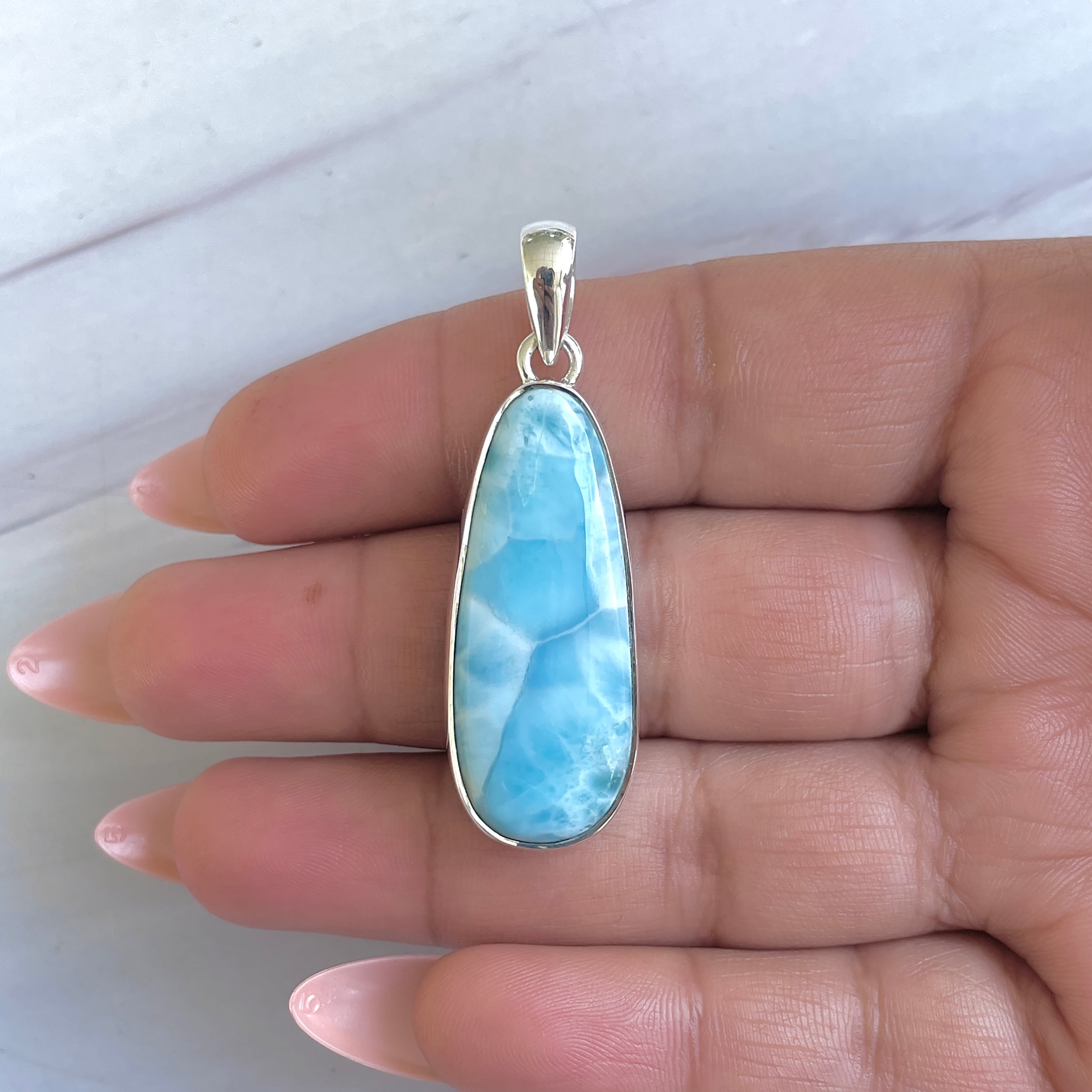 Larimar Pendant-(LAR-P-1477.)