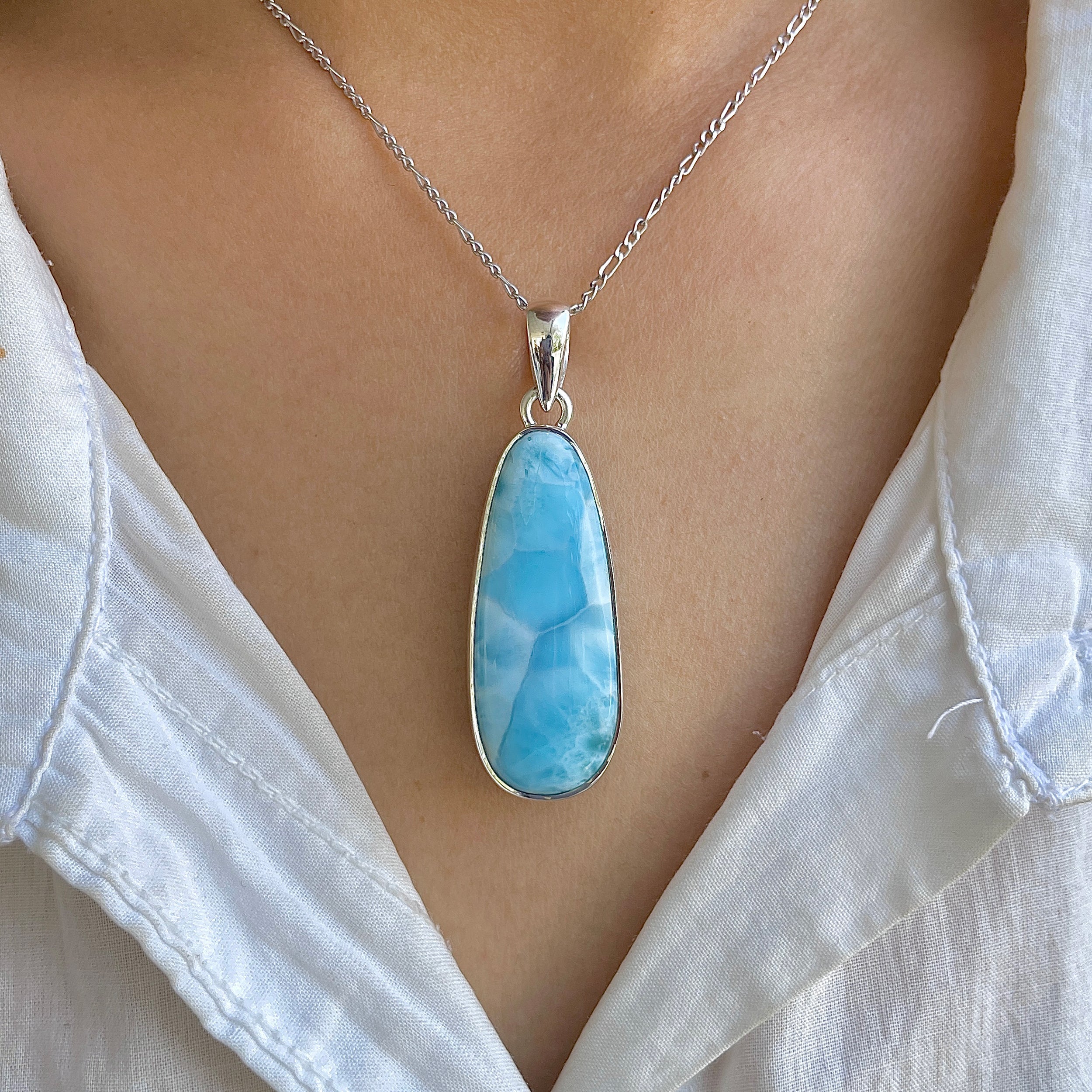 Larimar Pendant-(LAR-P-1477.)