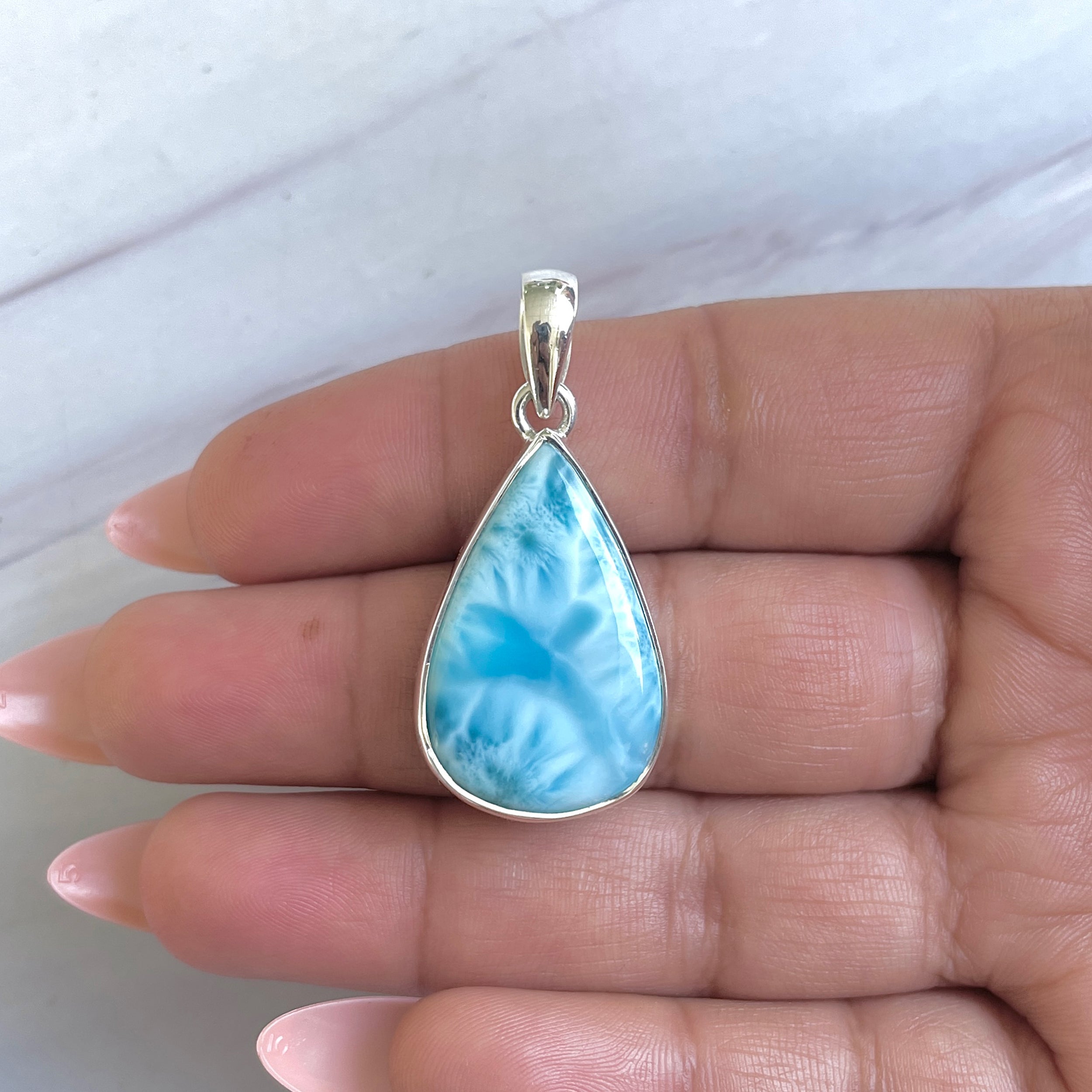 Larimar Pendant-(LAR-P-1478.)