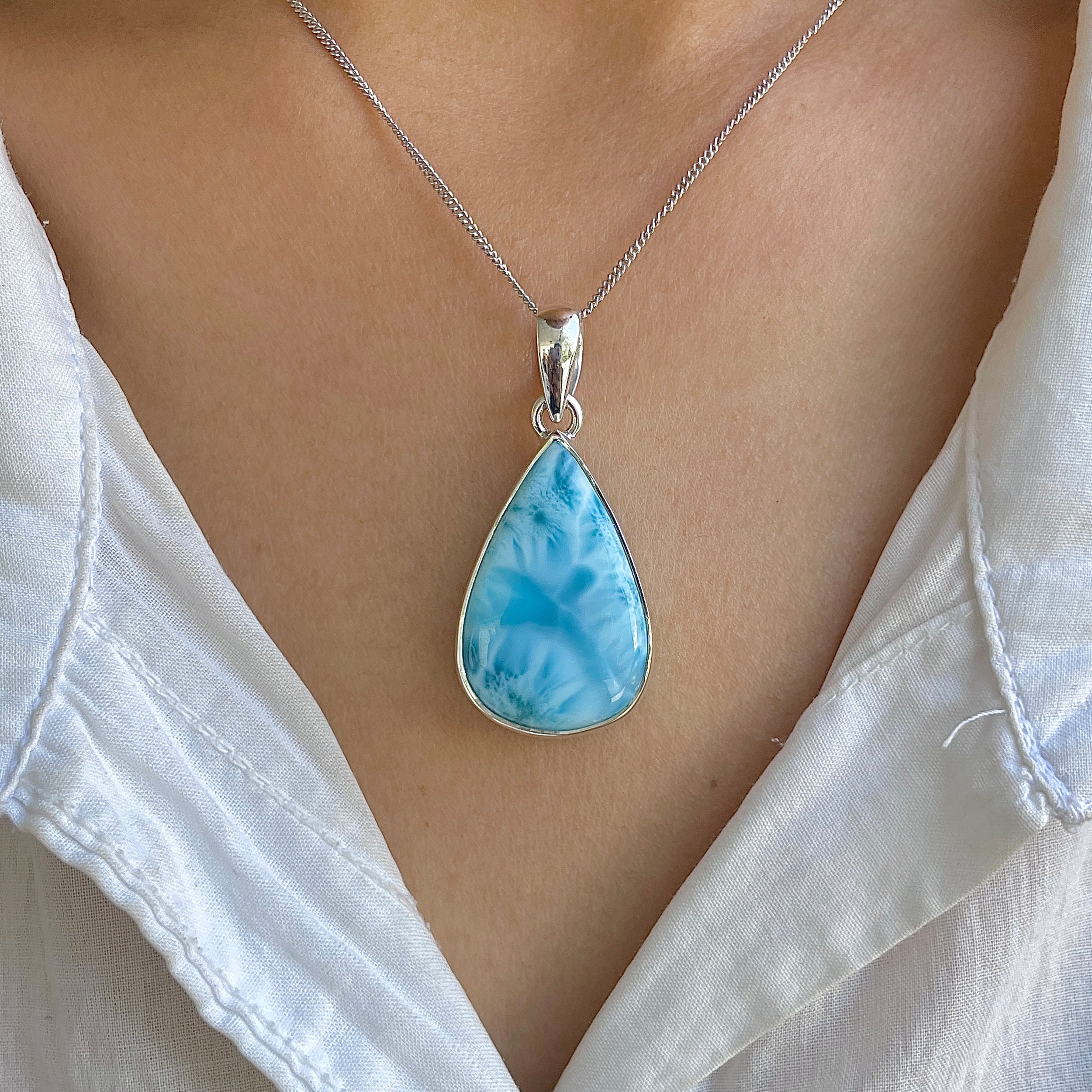 Larimar Pendant-(LAR-P-1478.)