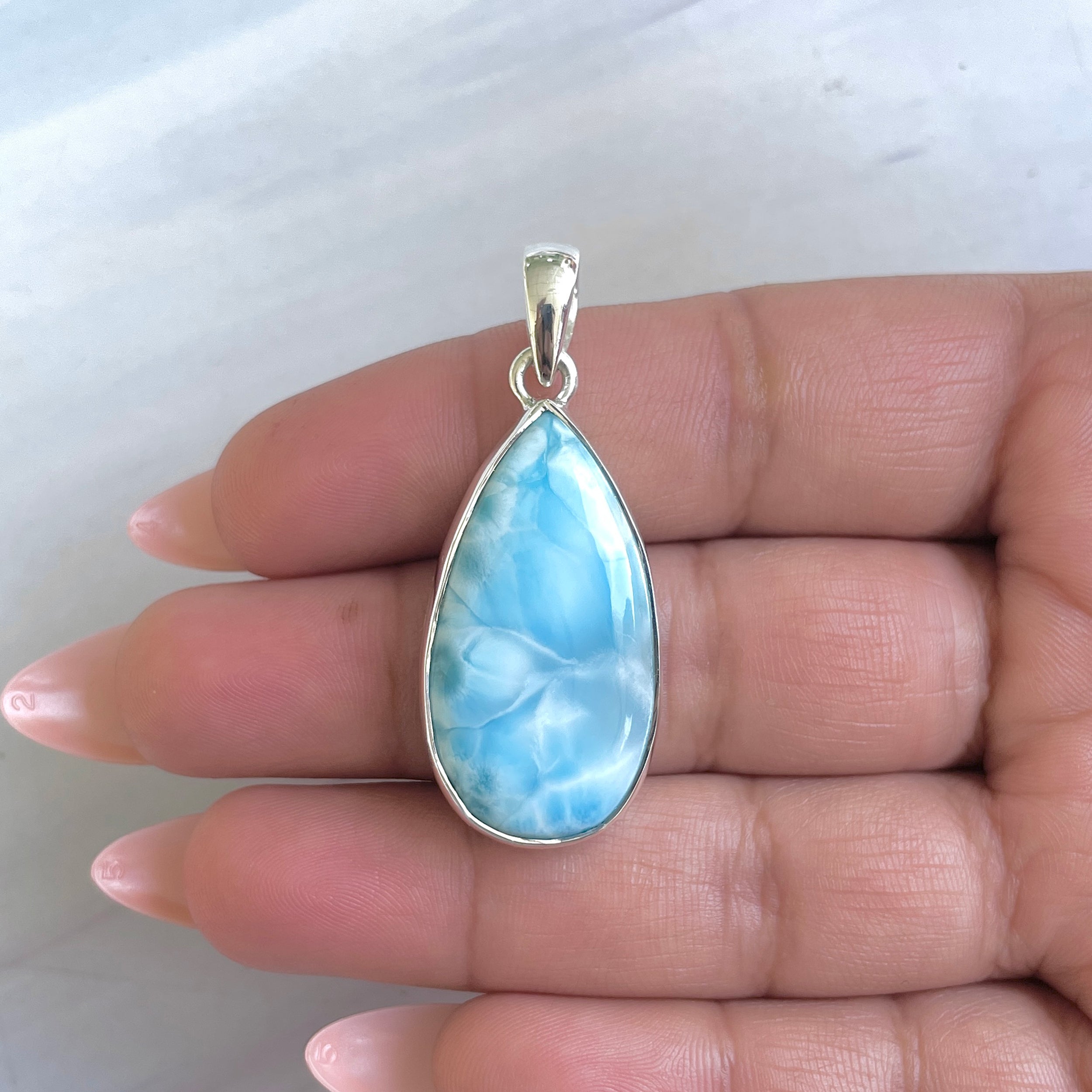 Larimar Pendant-(LAR-P-1481.)