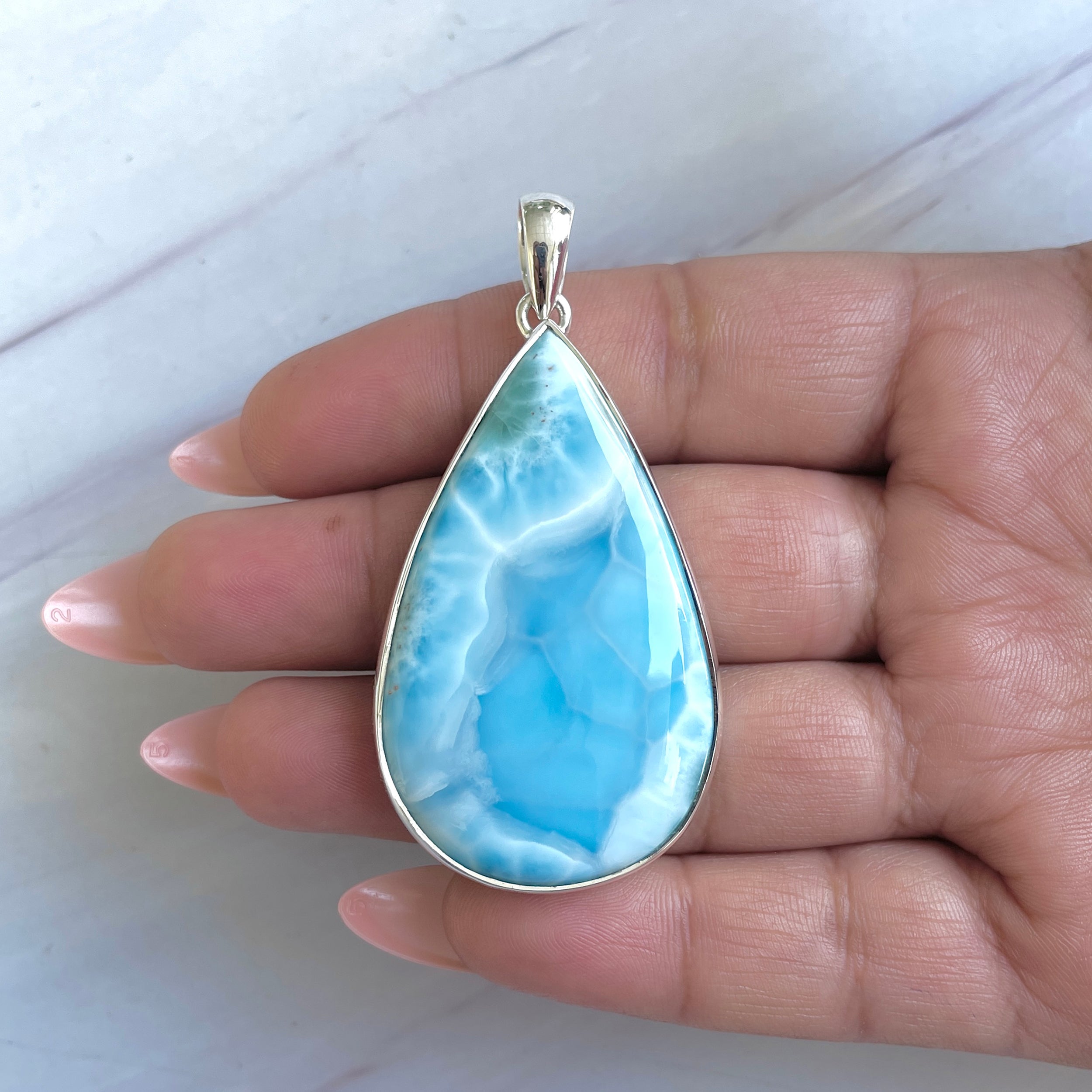 Larimar Pendant-(LAR-P-1483.)