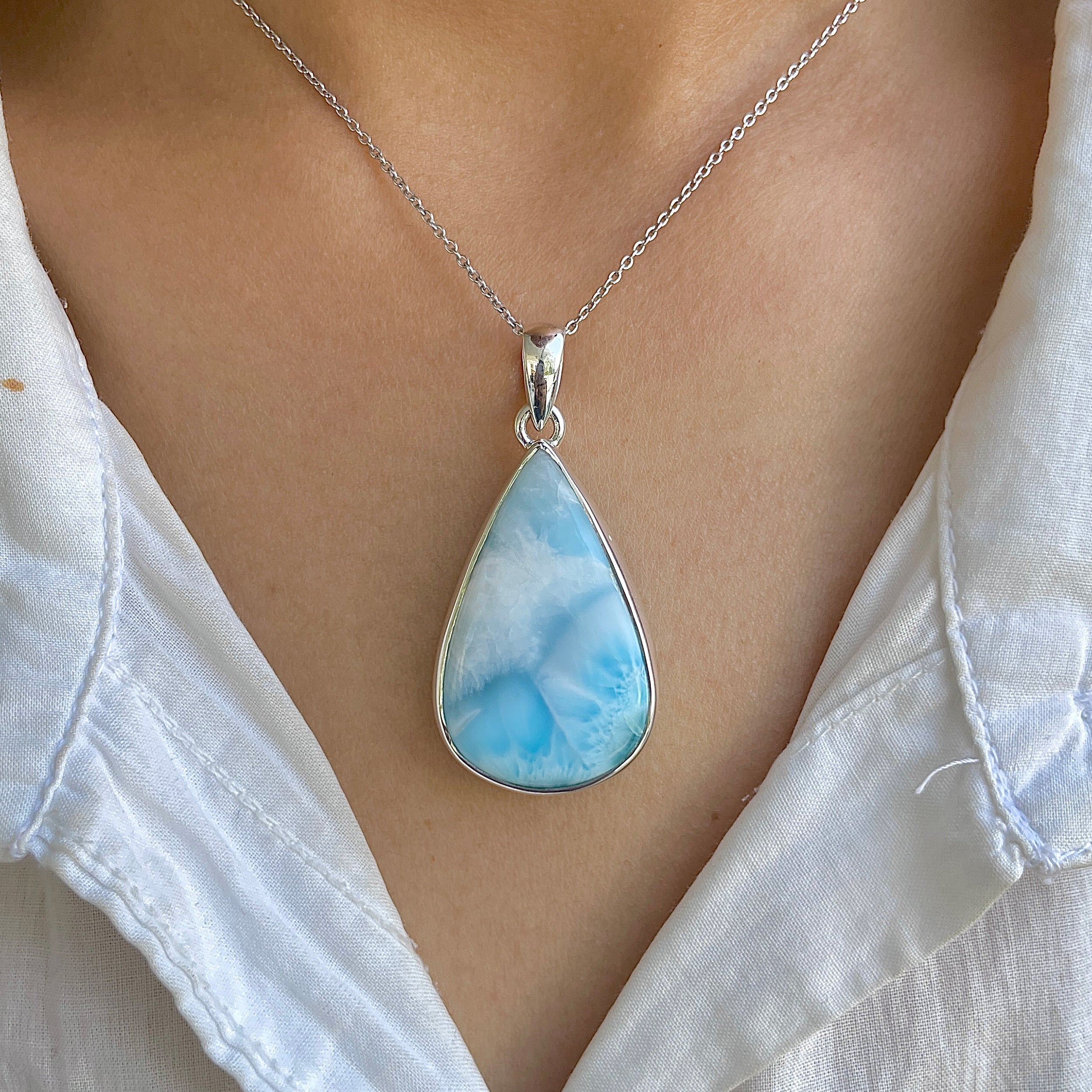 Larimar Pendant-(LAR-P-1486.)