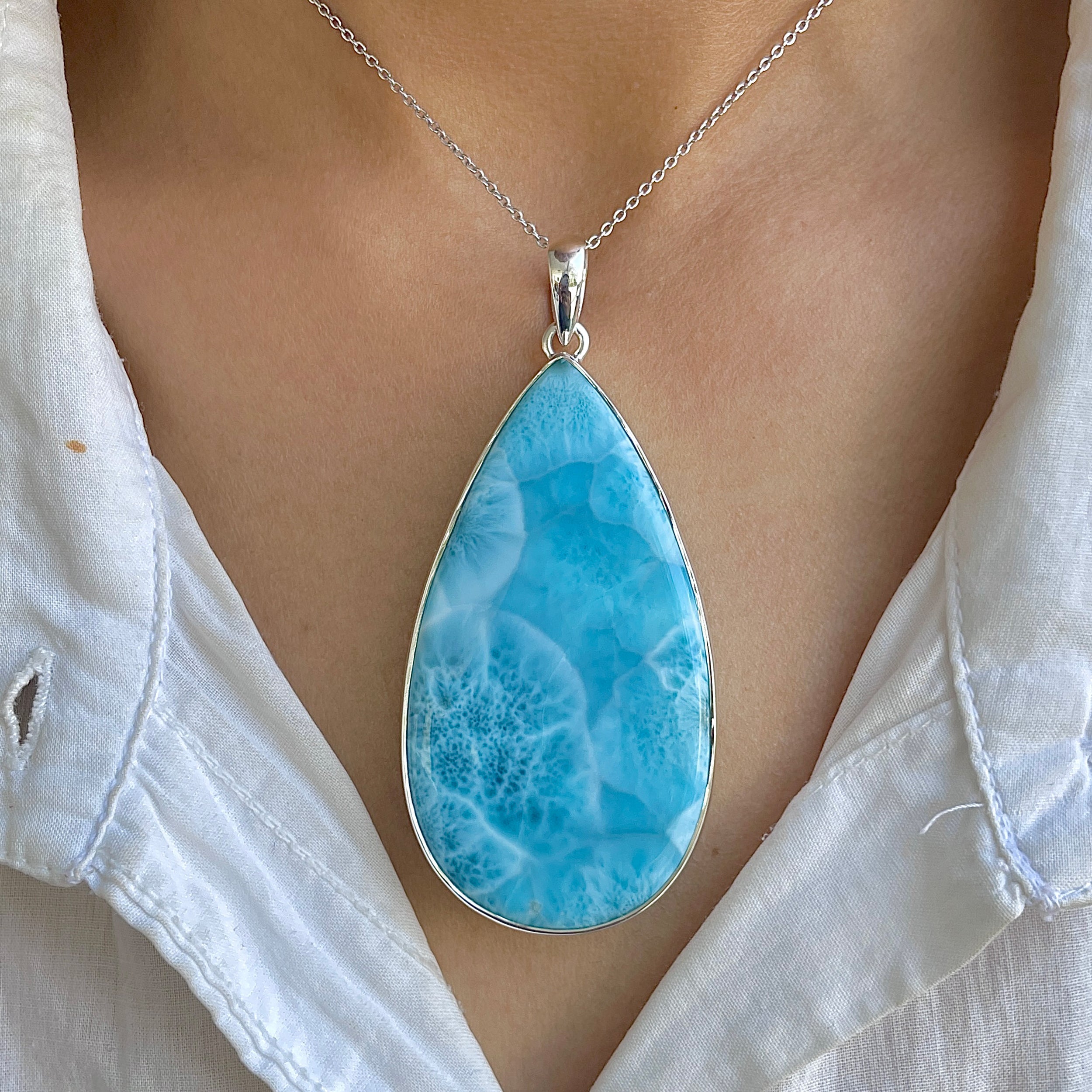 Larimar Pendant-(LAR-P-1488.)