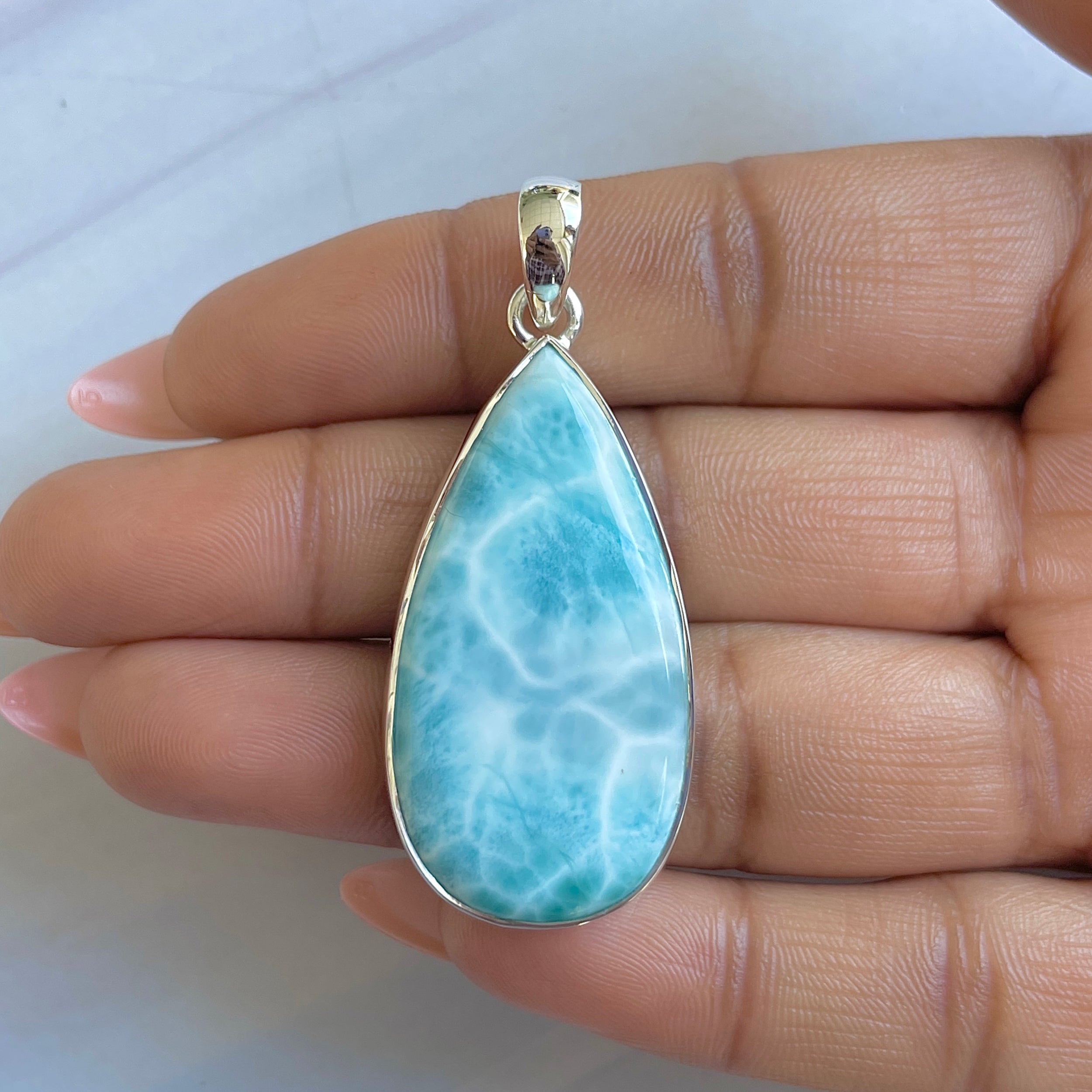 Larimar Pendant-(LAR-P-1489.)