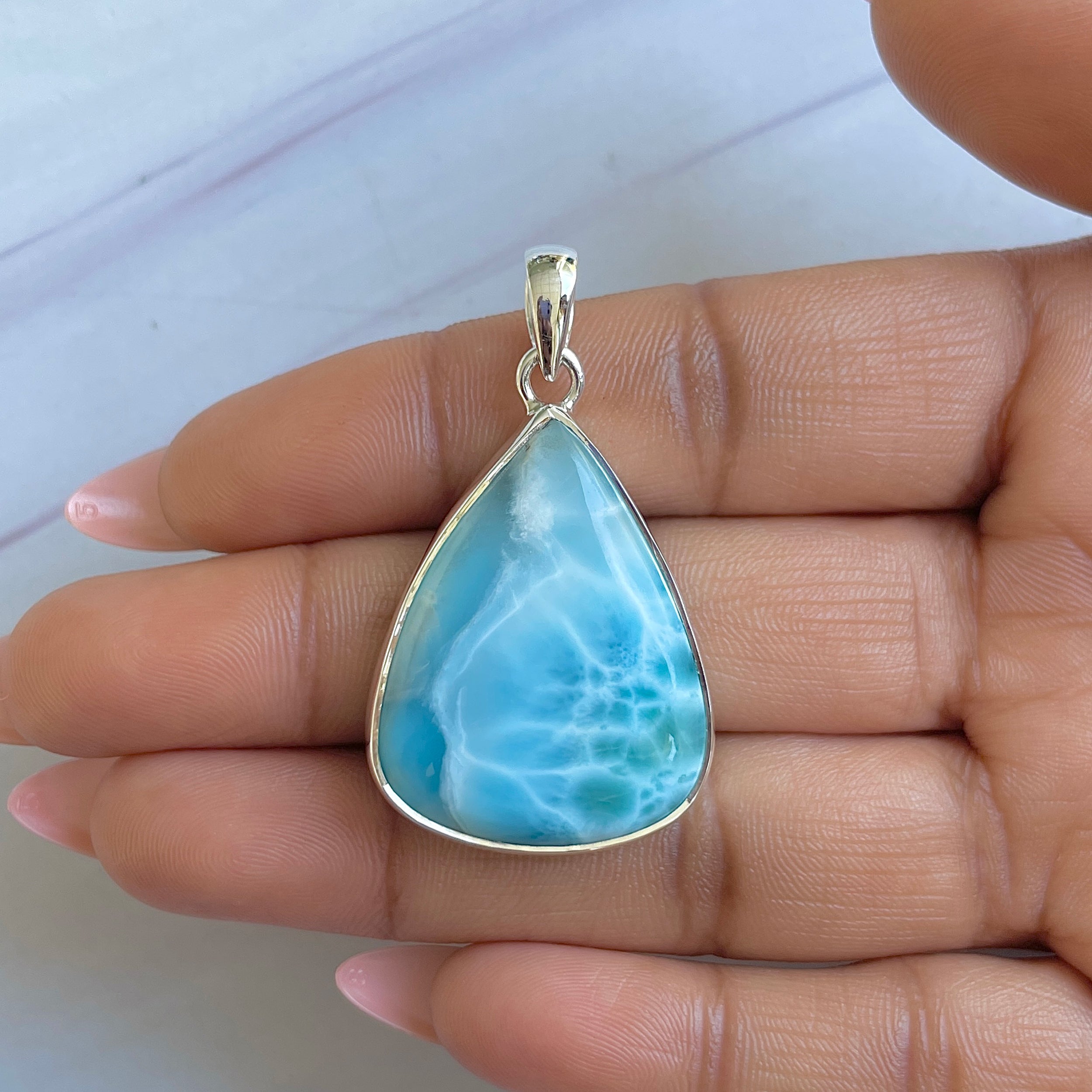 Larimar Pendant-(LAR-P-1492.)