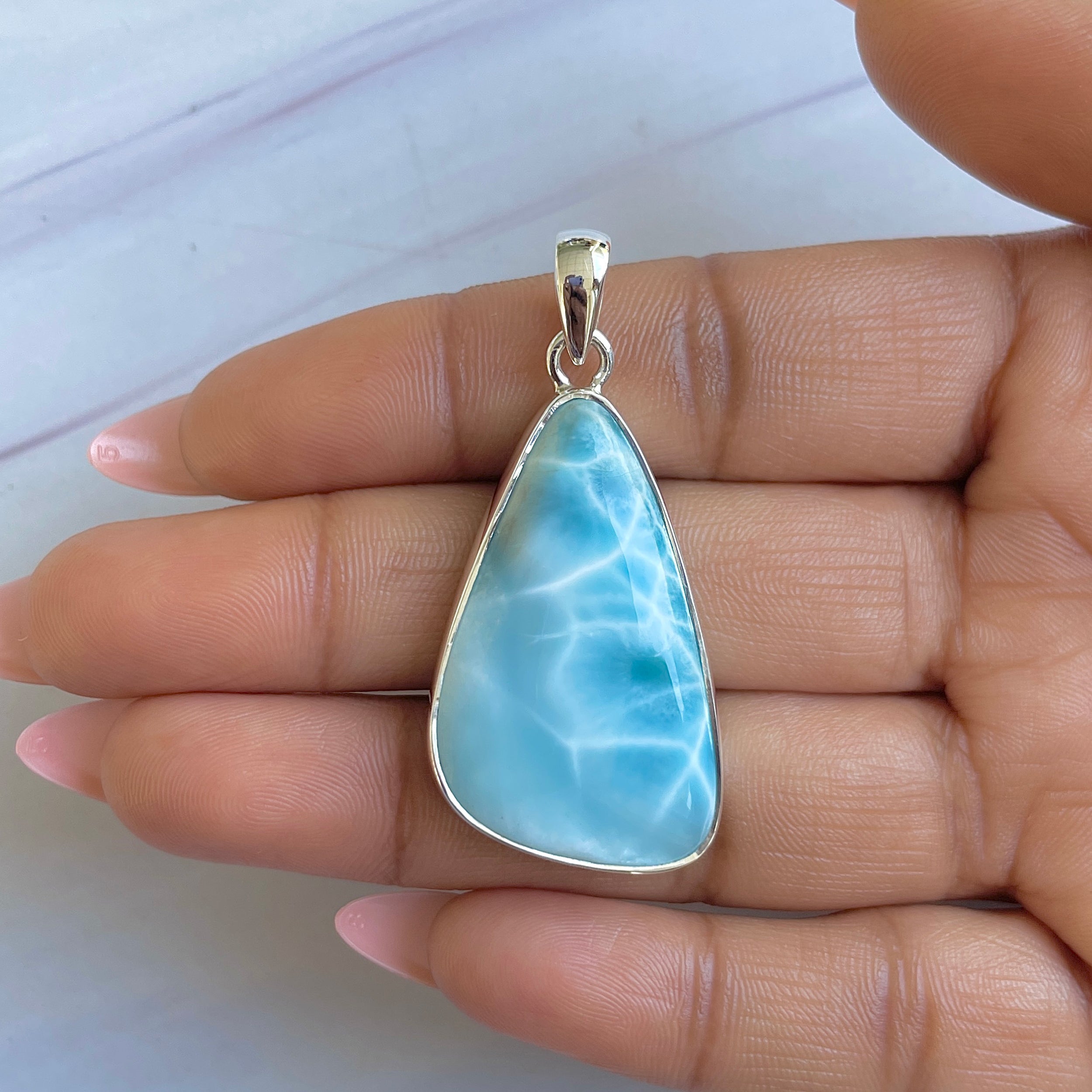 Larimar Pendant-(LAR-P-1493.)