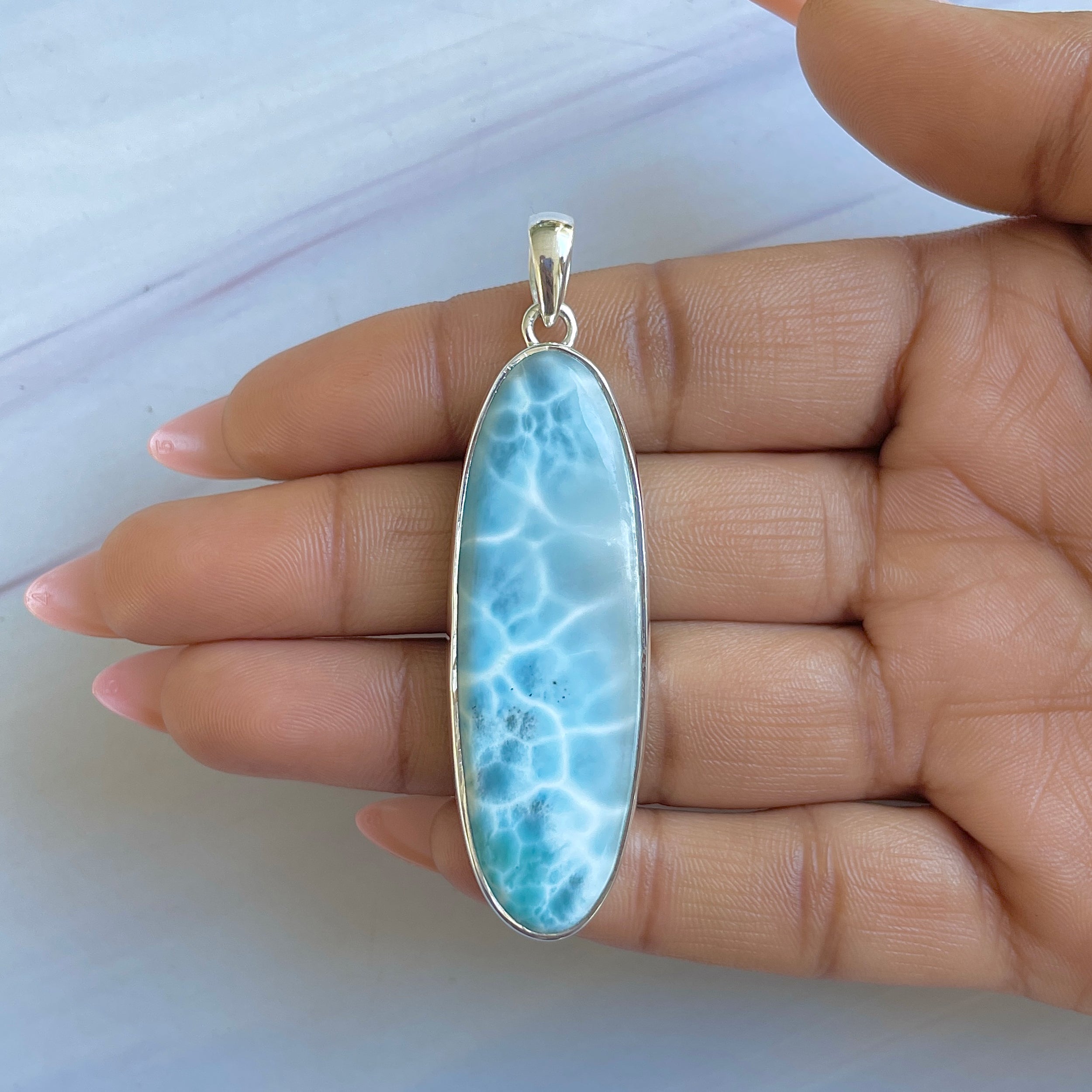 Larimar Pendant-(LAR-P-1494.)