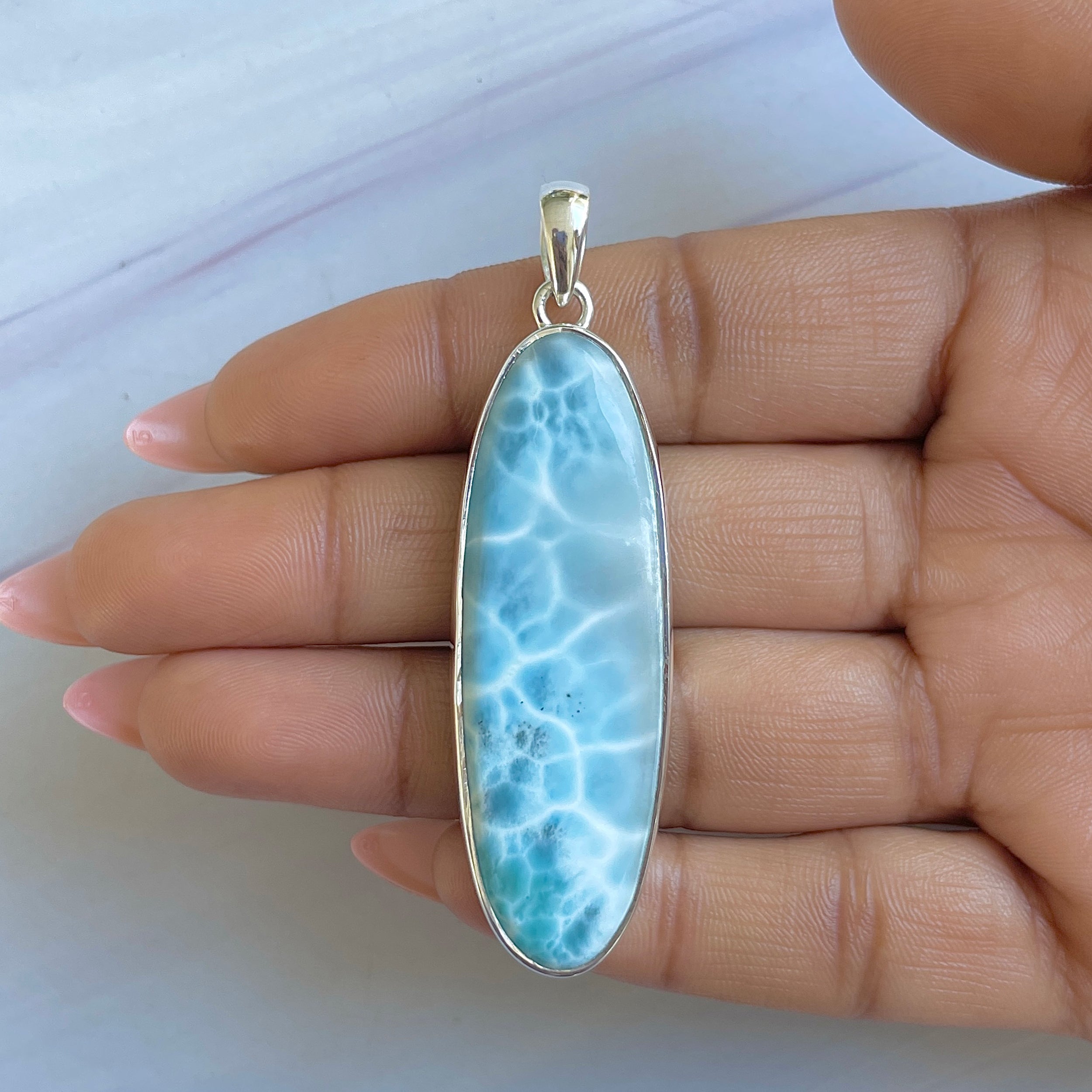 Larimar Pendant-(LAR-P-1494.)