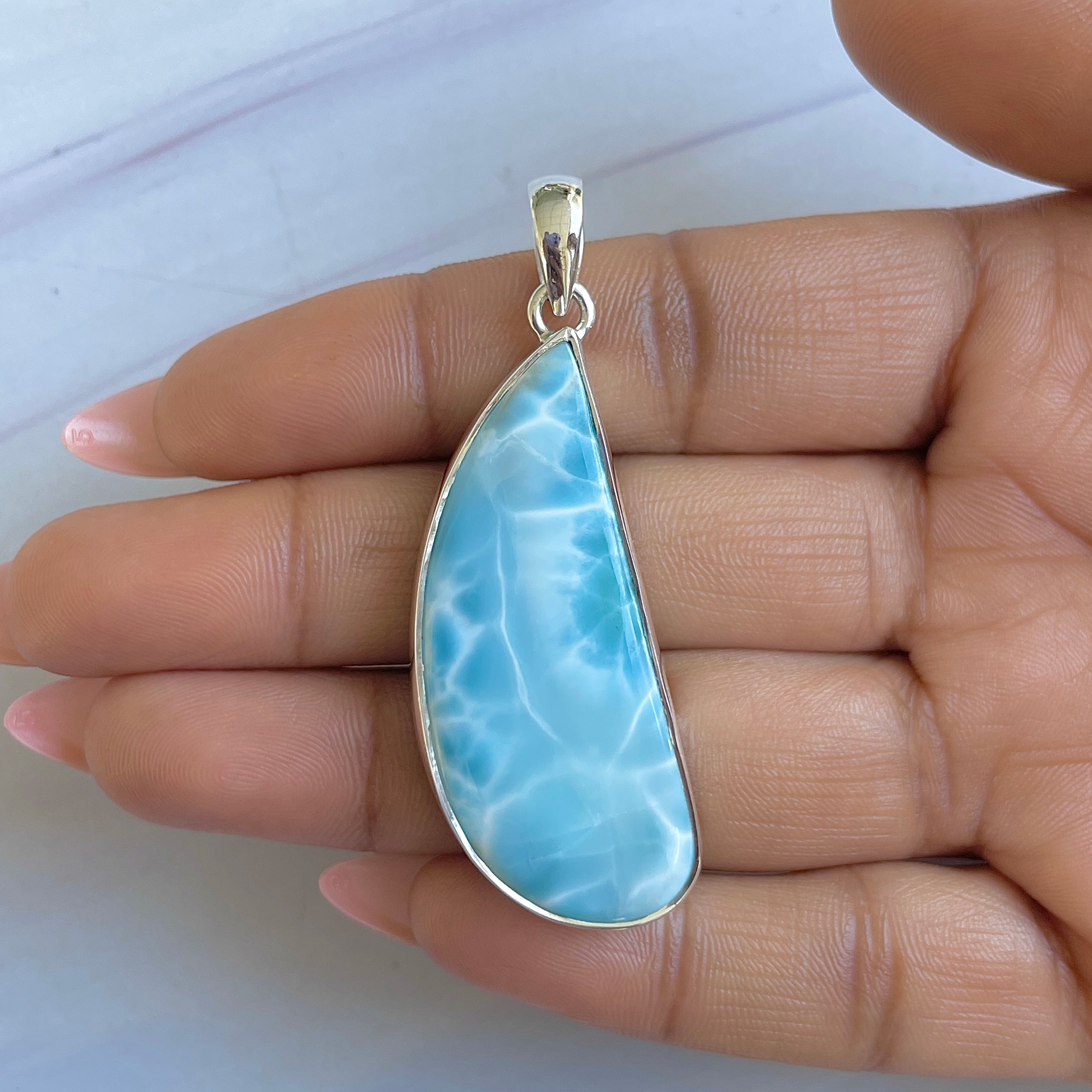 Larimar Pendant-(LAR-P-1495.)