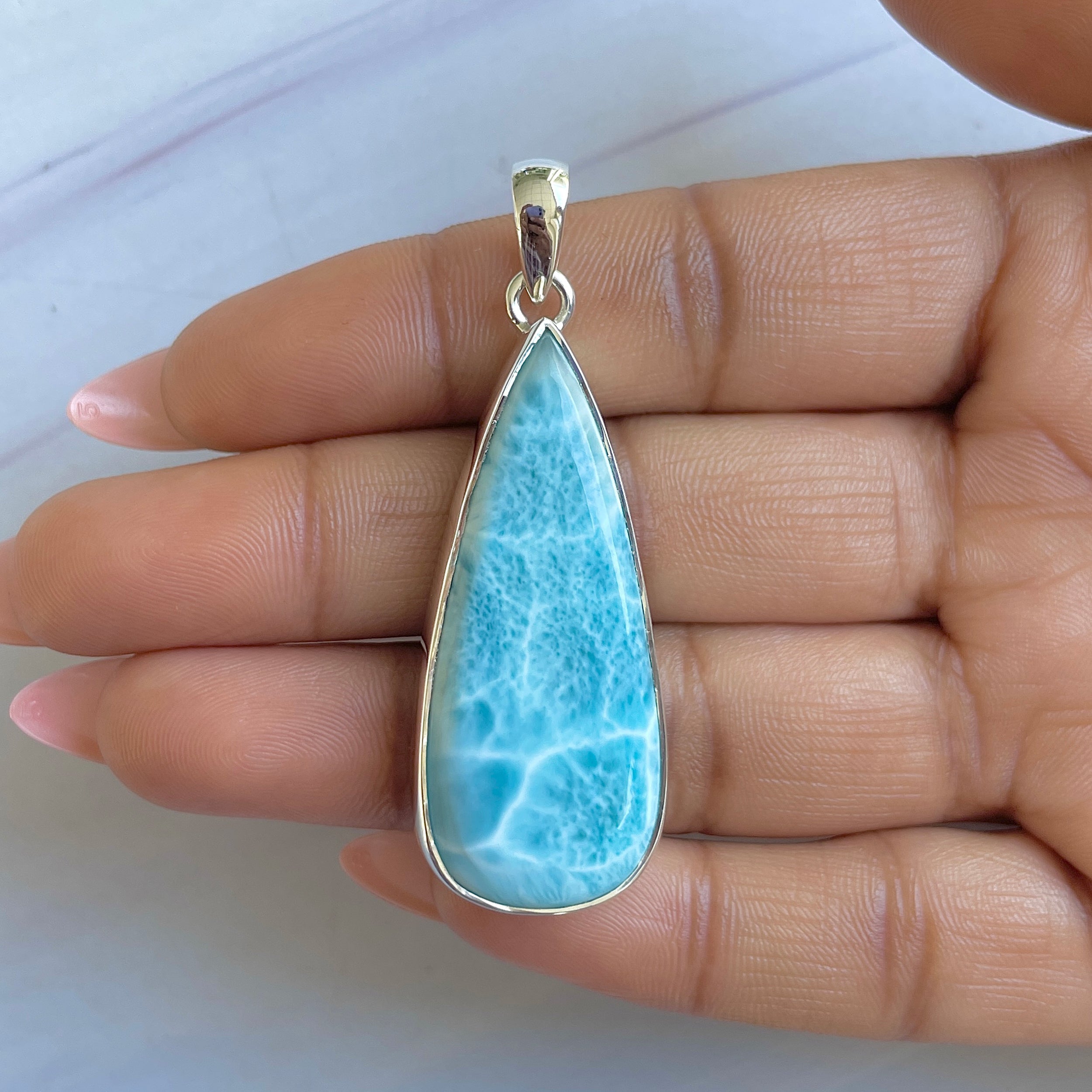 Larimar Pendant-(LAR-P-1496.)