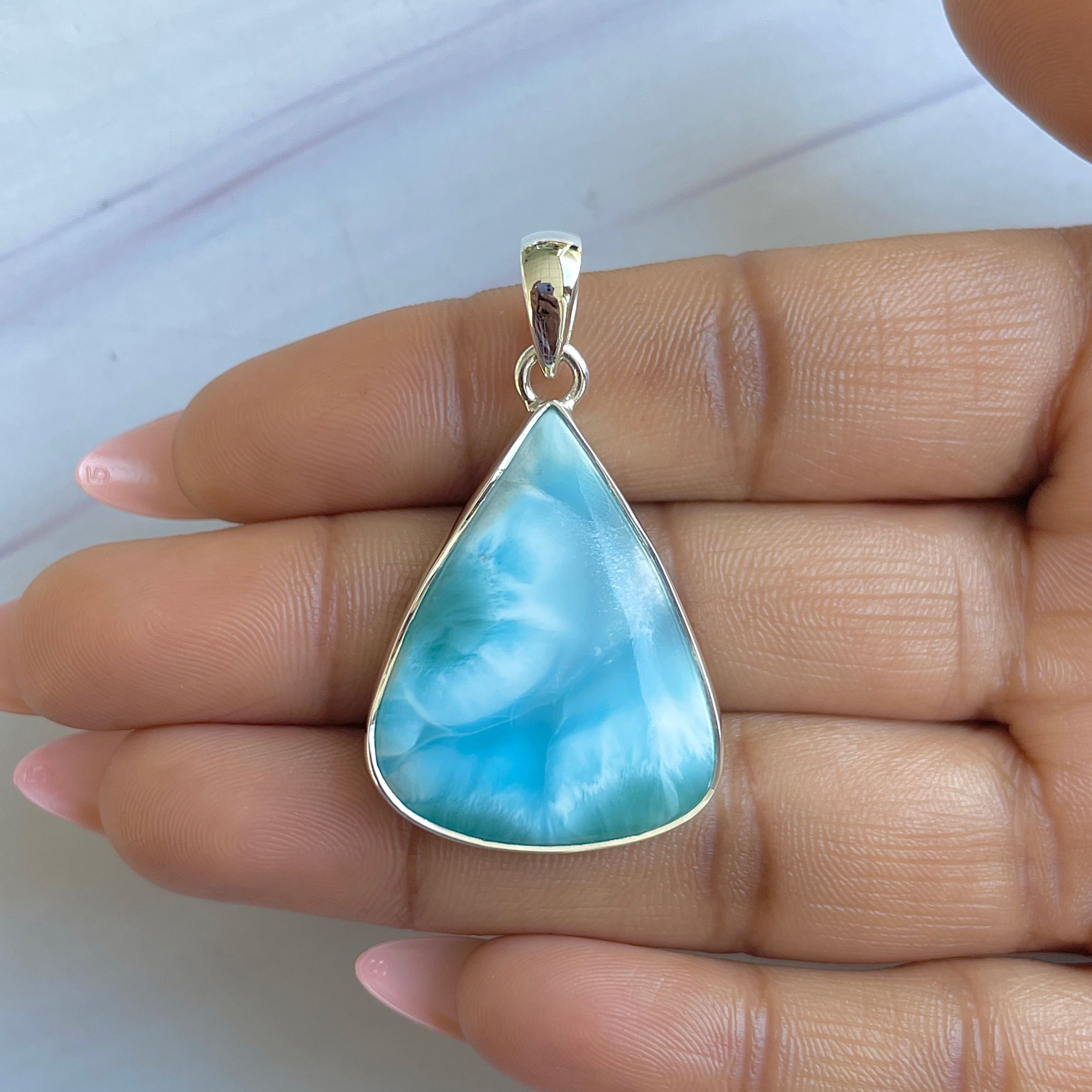 Larimar Pendant-(LAR-P-1497.)