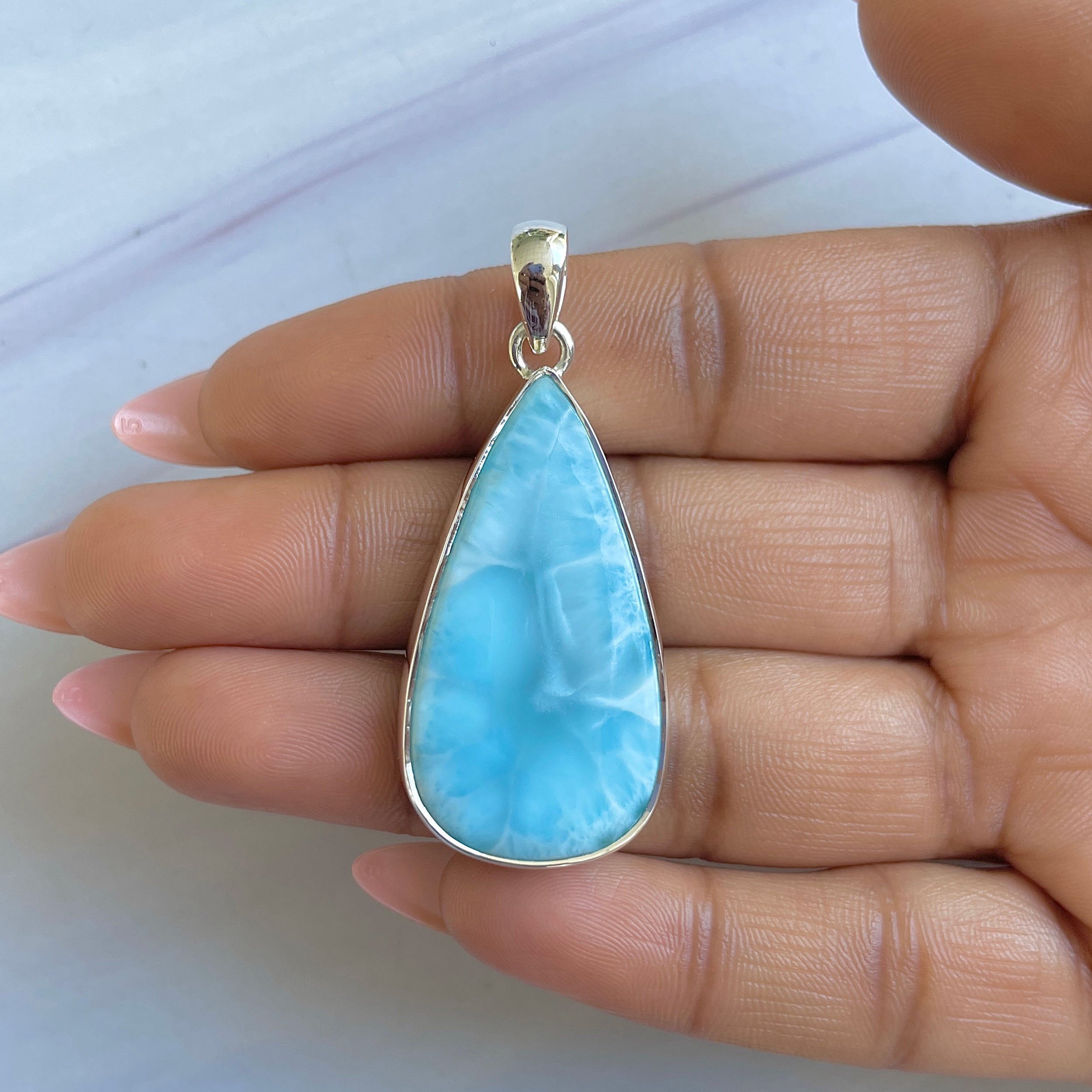 Larimar Pendant-(LAR-P-1498.)