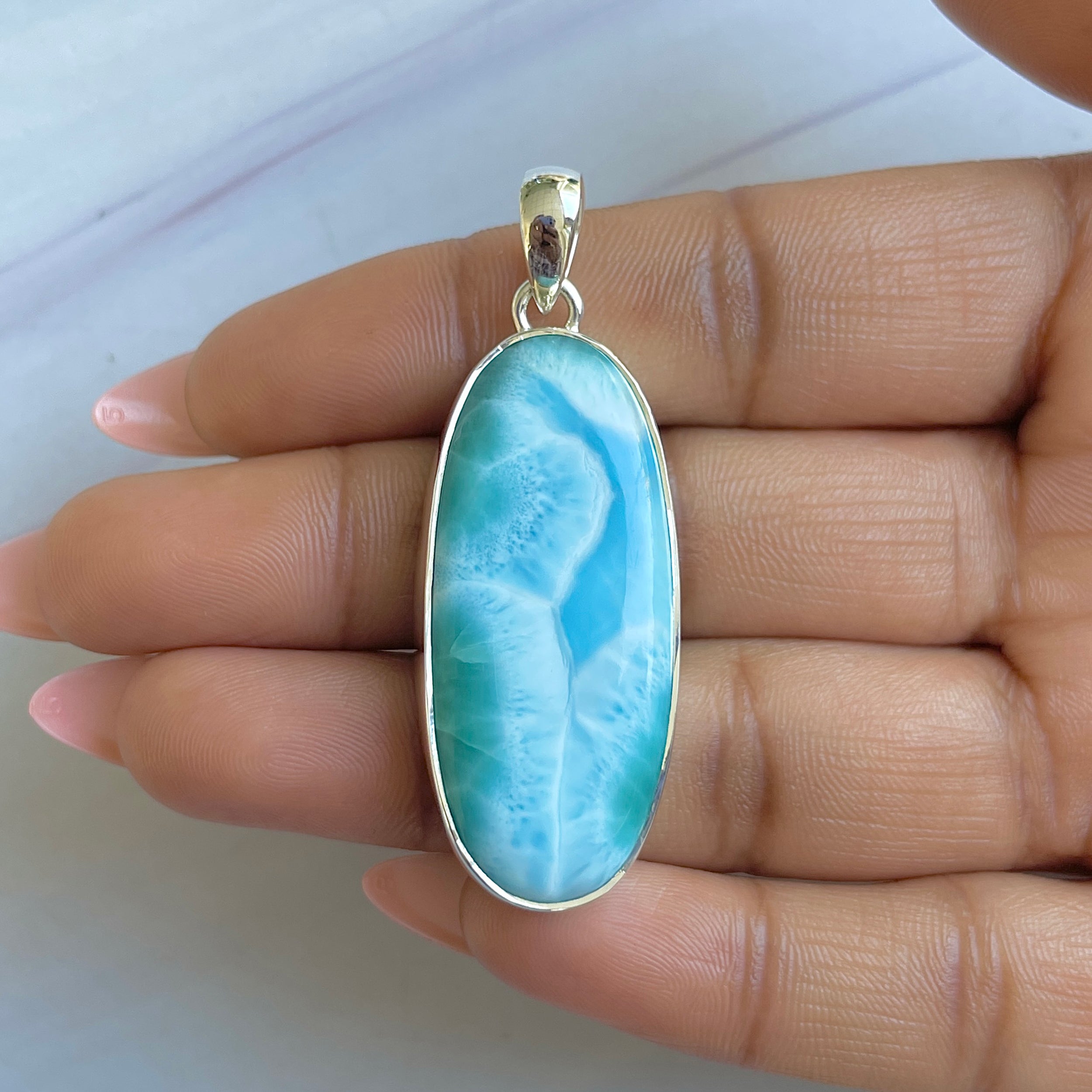 Larimar Pendant-(LAR-P-1499.)