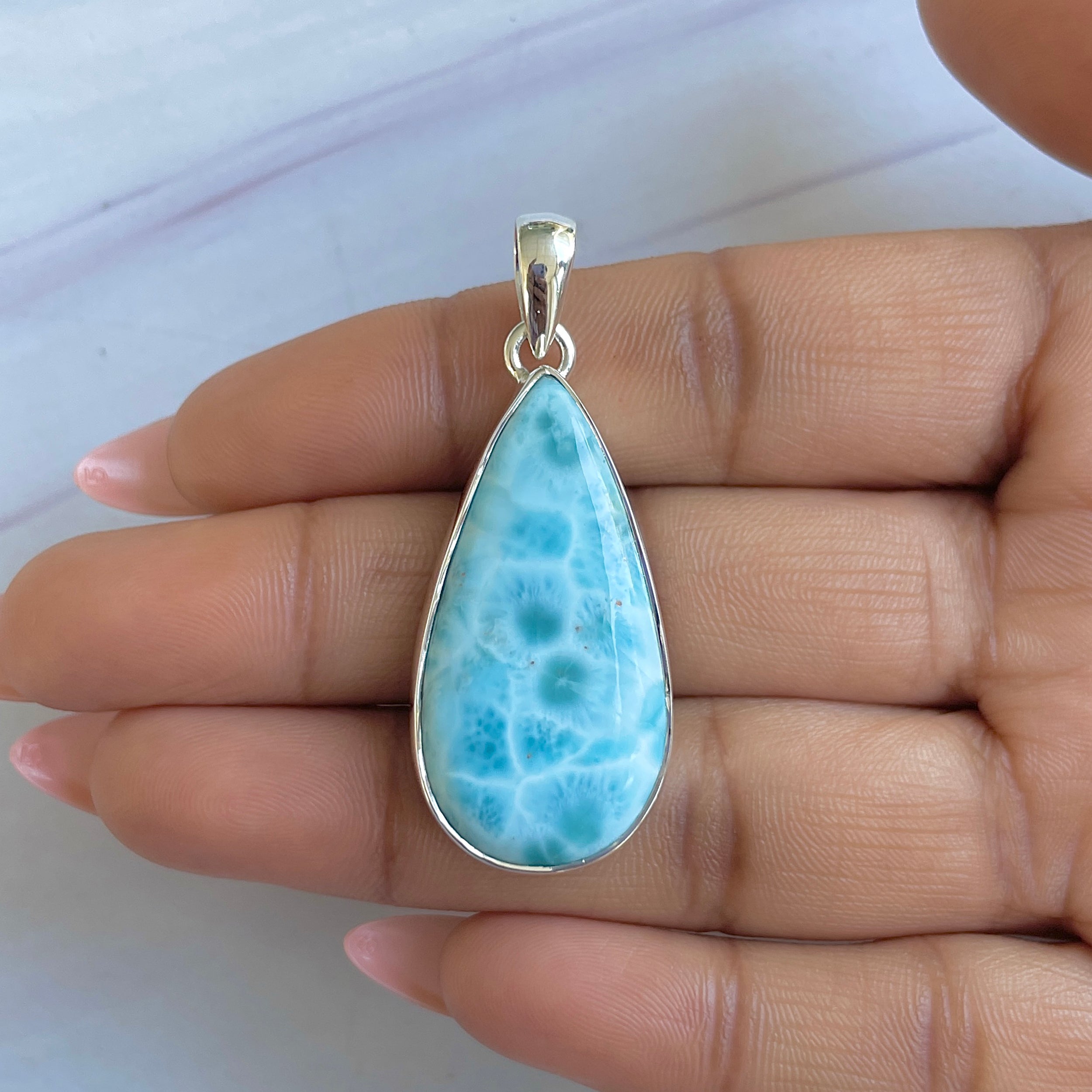 Larimar Pendant-(LAR-P-1501.)