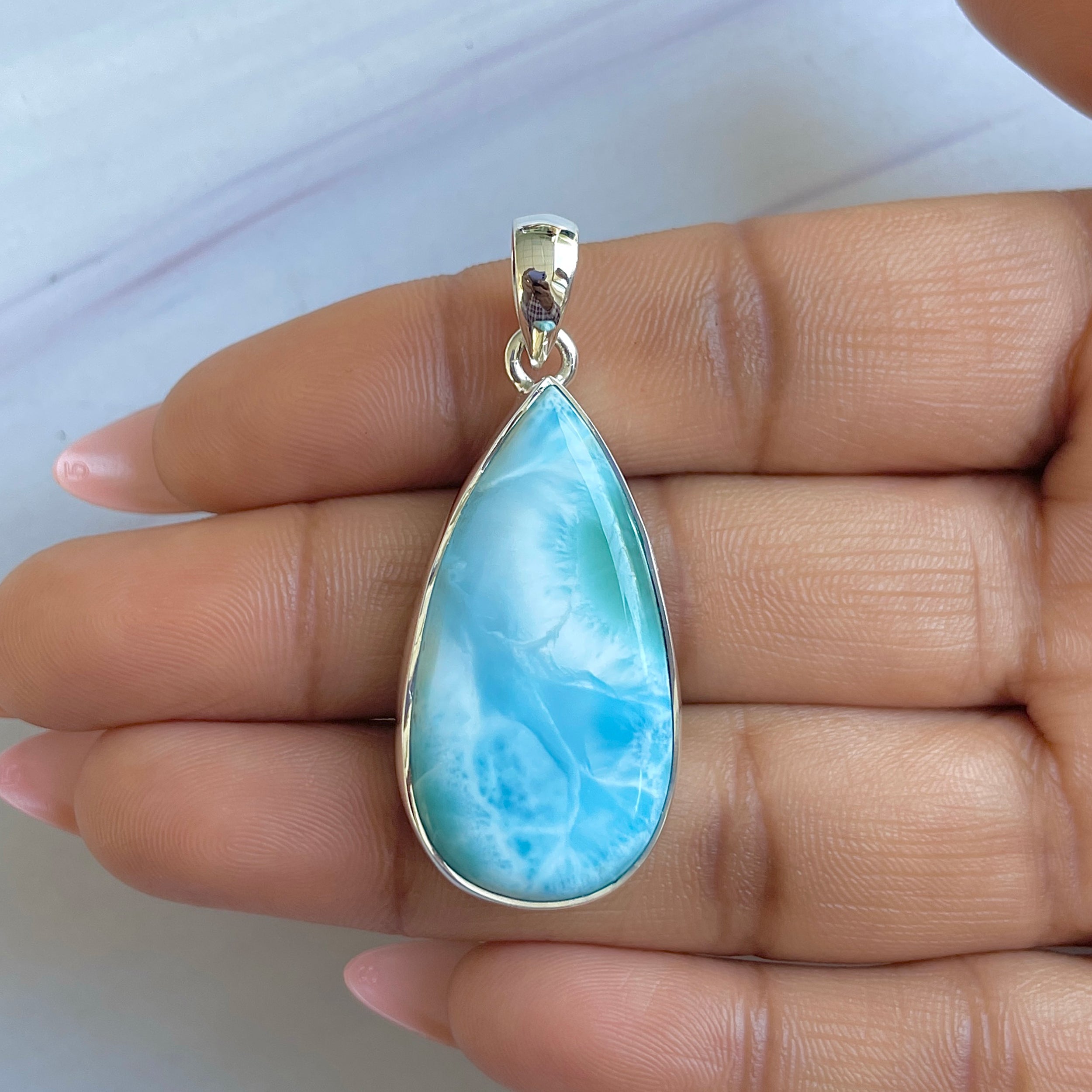 Larimar Pendant-(LAR-P-1503.)