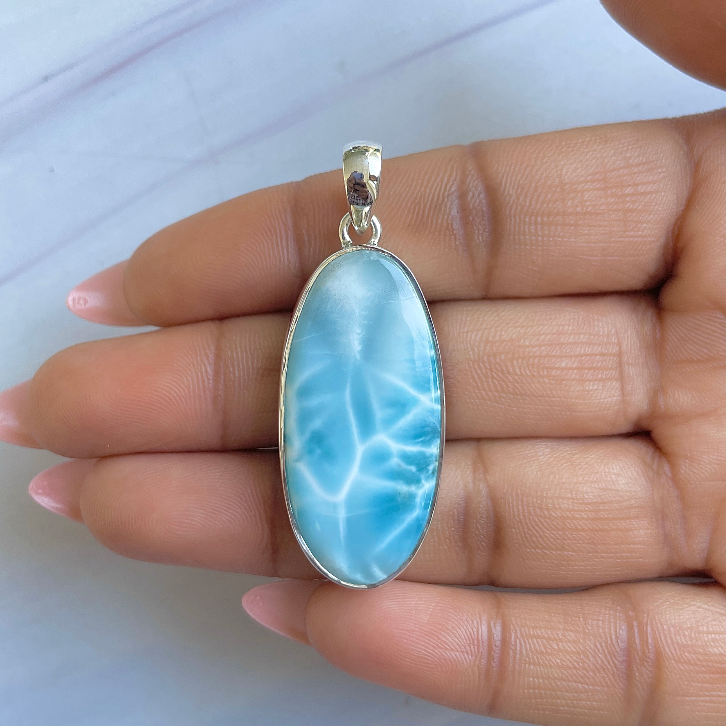 Larimar Pendant-(LAR-P-1504.)