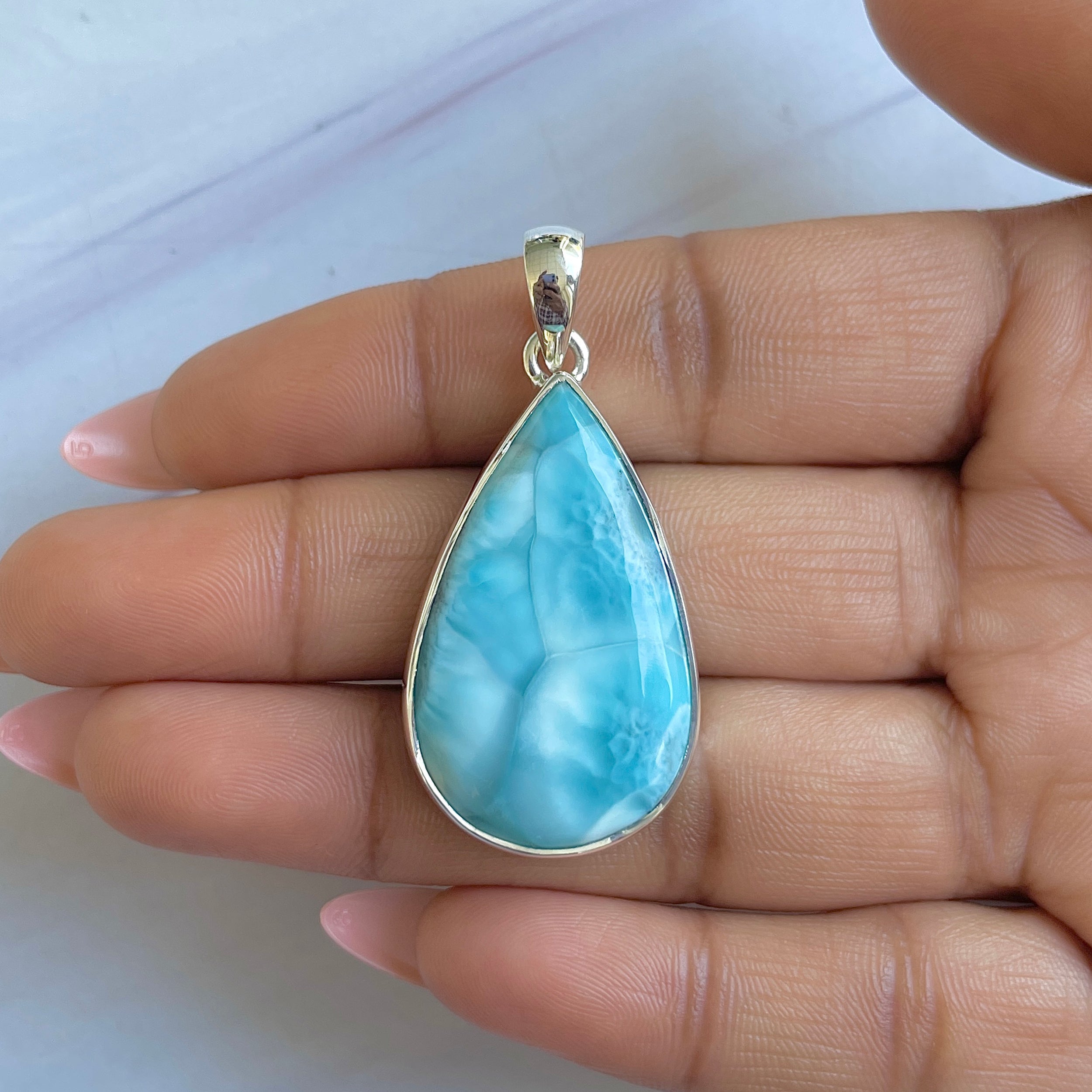Larimar Pendant-(LAR-P-1507.)