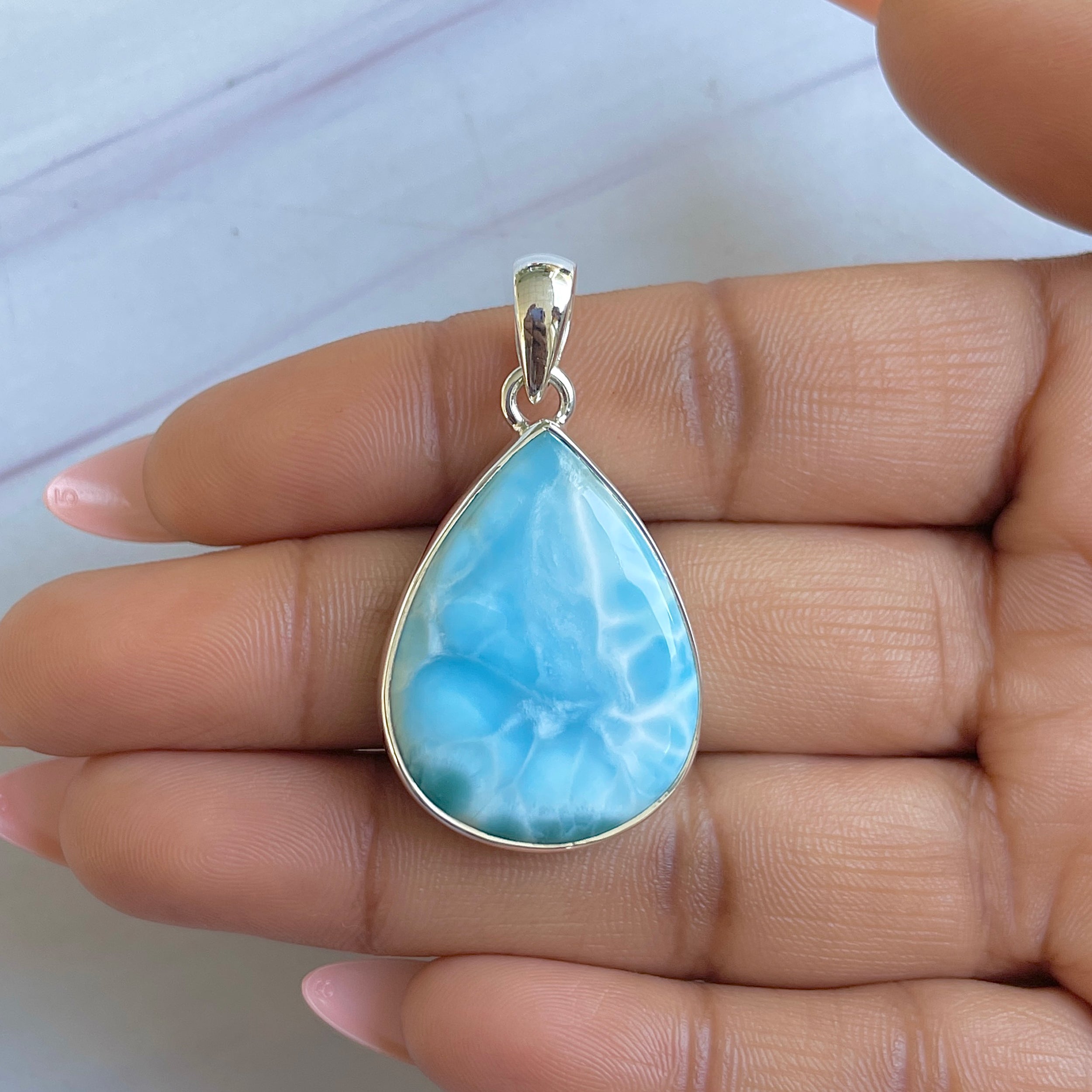 Larimar Pendant-(LAR-P-1509.)