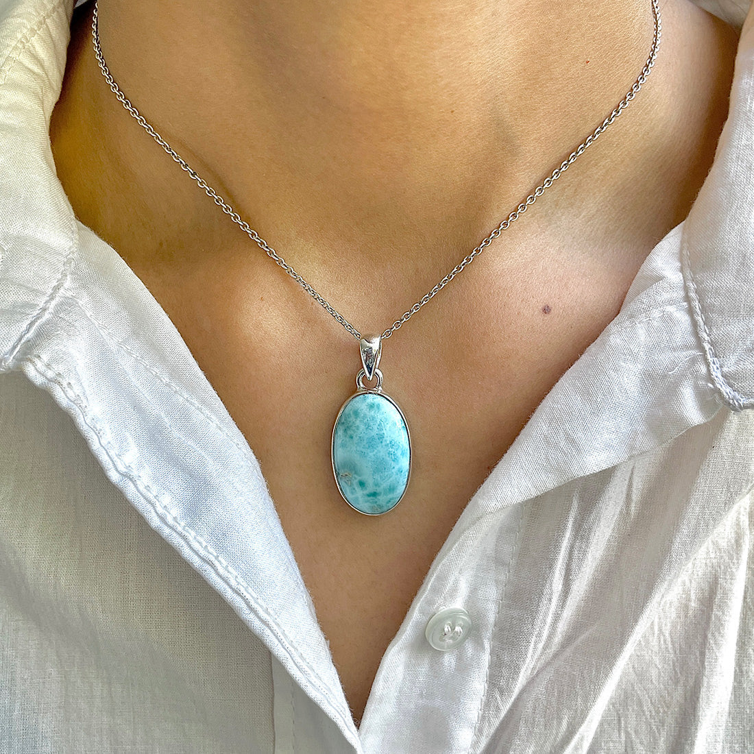 Larimar Pendant-(LAR-P-151.)