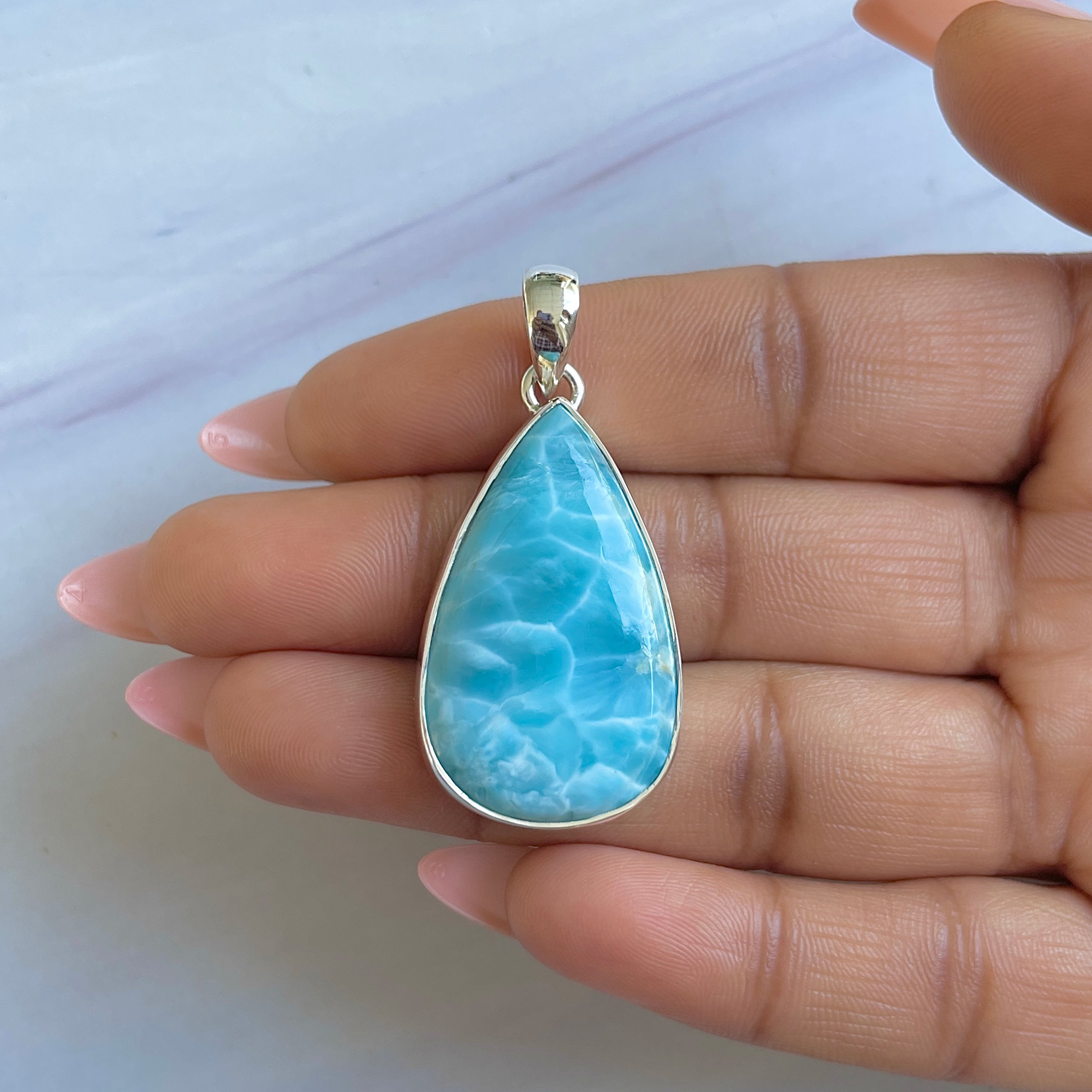 Larimar Pendant-(LAR-P-1510.)