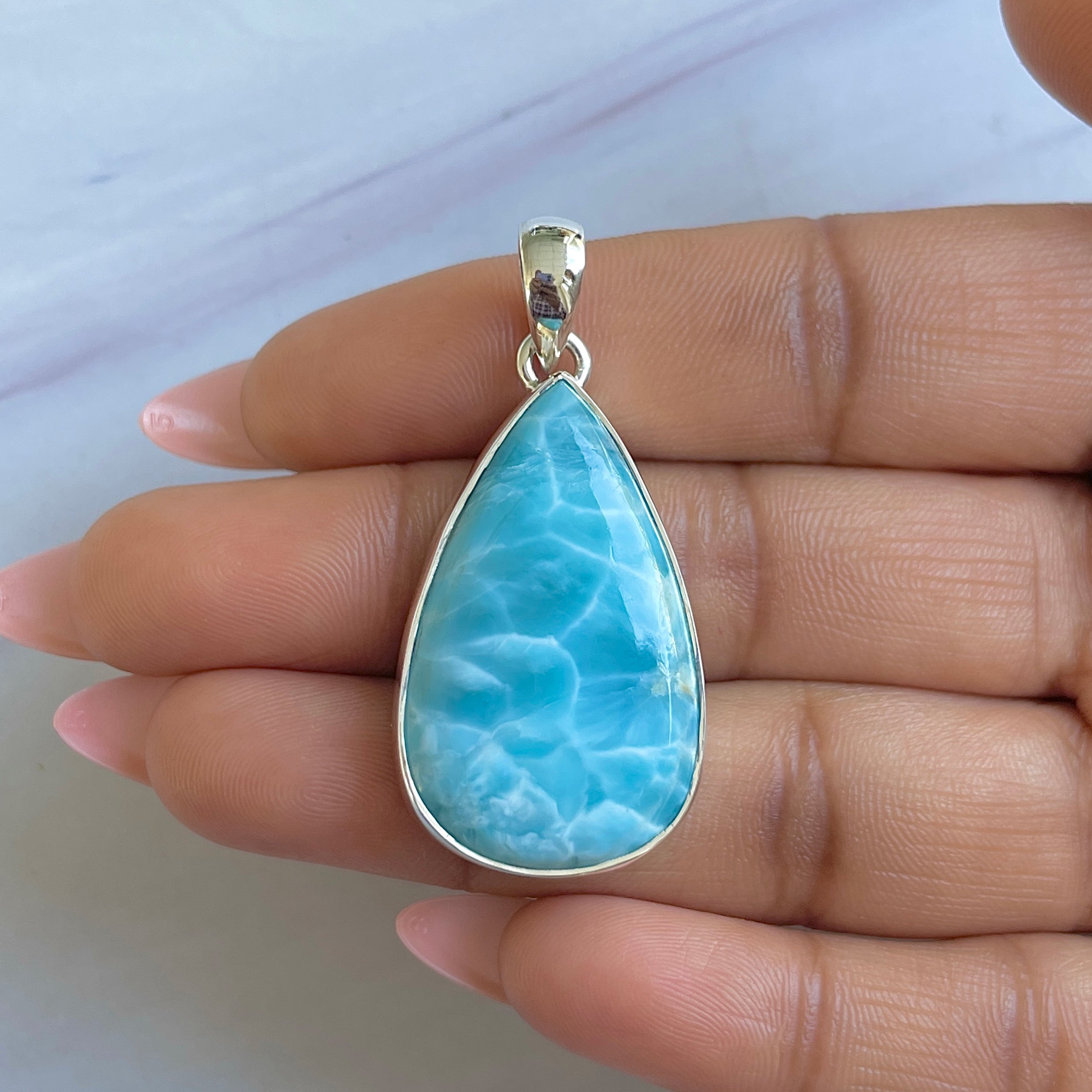 Larimar Pendant-(LAR-P-1510.)