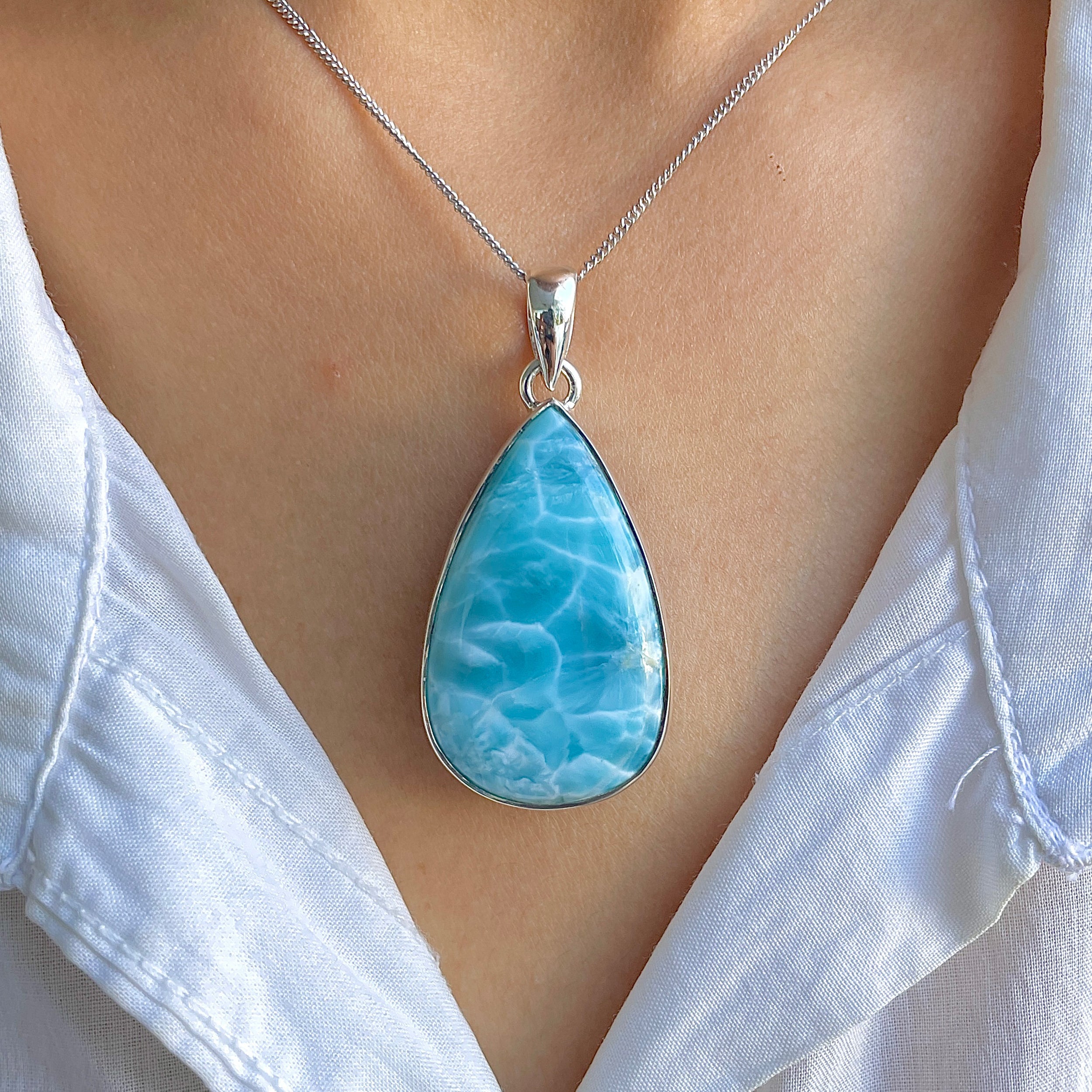 Larimar Pendant-(LAR-P-1510.)