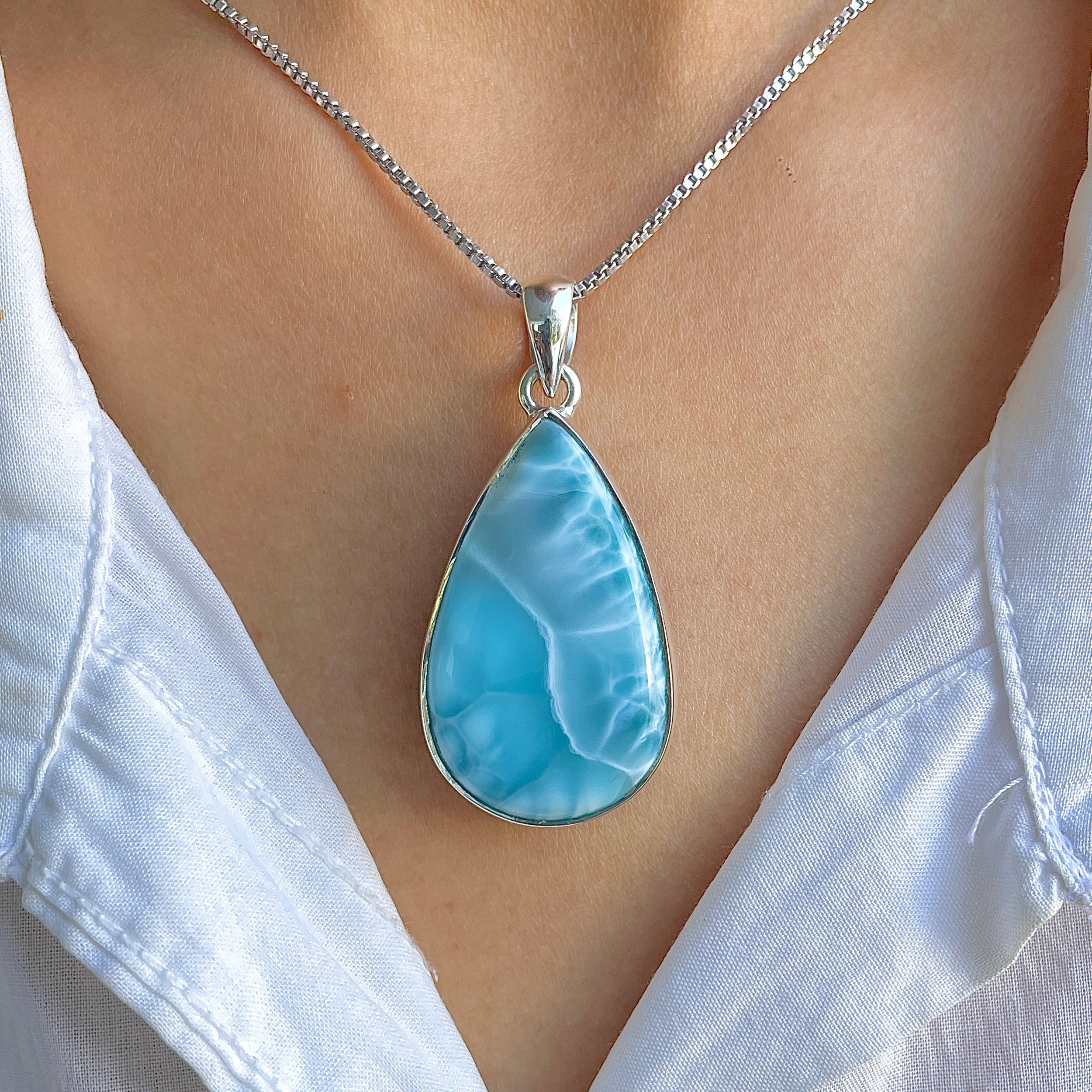 Larimar Pendant-(LAR-P-1511.)