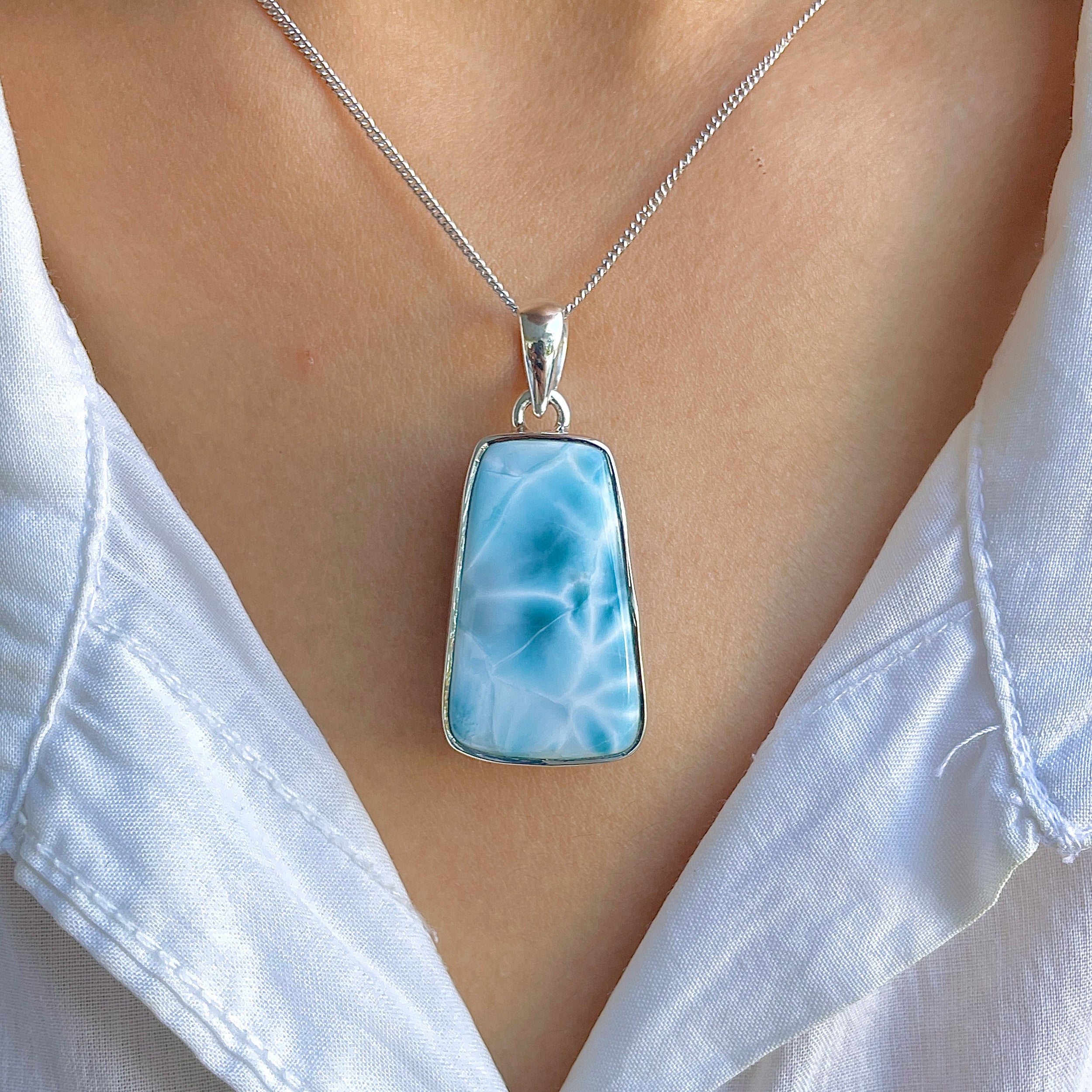 Larimar Pendant-(LAR-P-1514.)