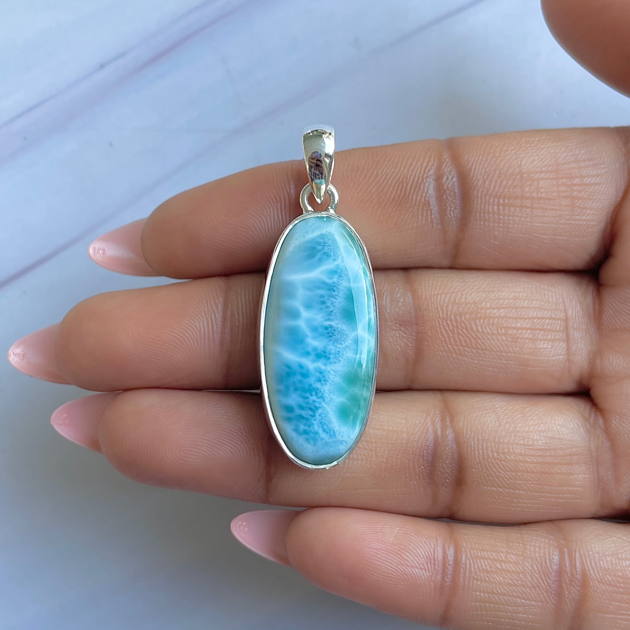 Larimar Pendant-(LAR-P-1517.)