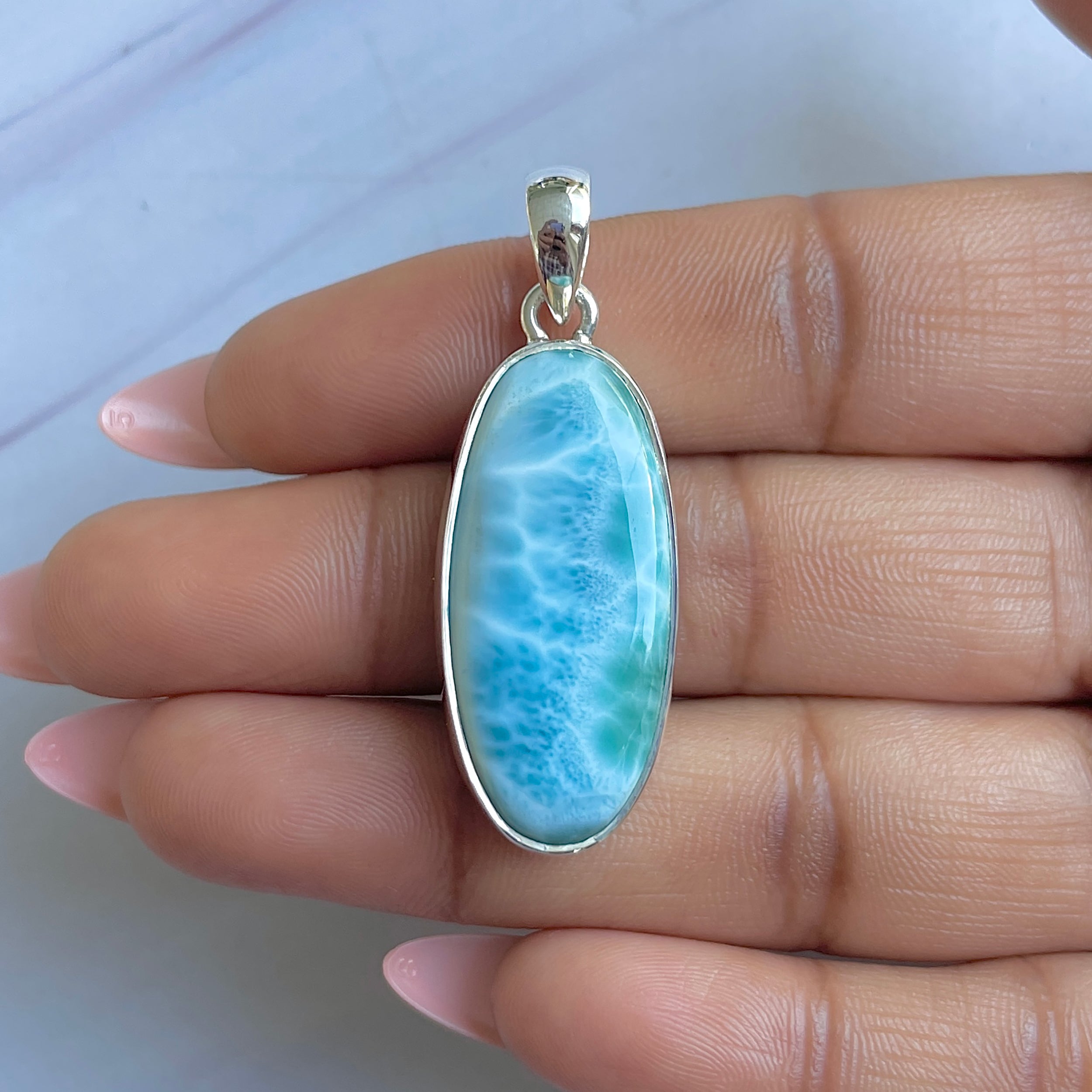 Larimar Pendant-(LAR-P-1517.)