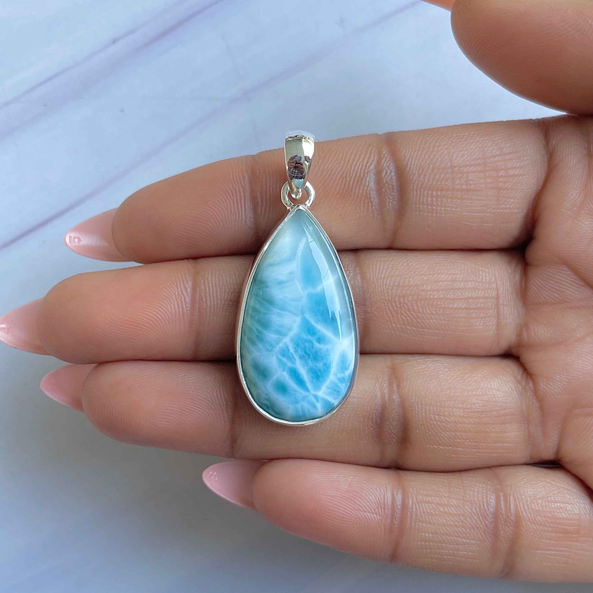 Larimar Pendant-(LAR-P-1519.)