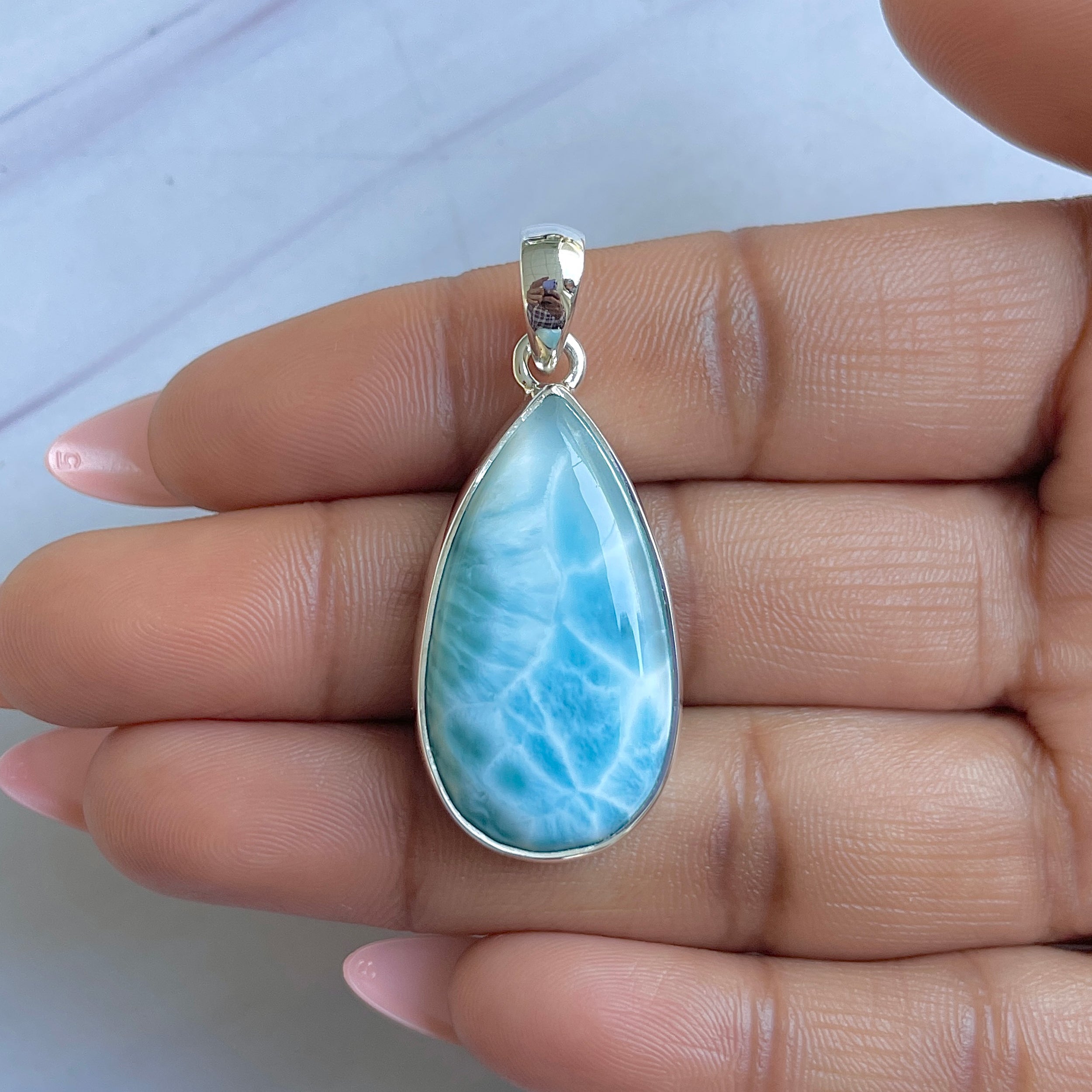 Larimar Pendant-(LAR-P-1519.)