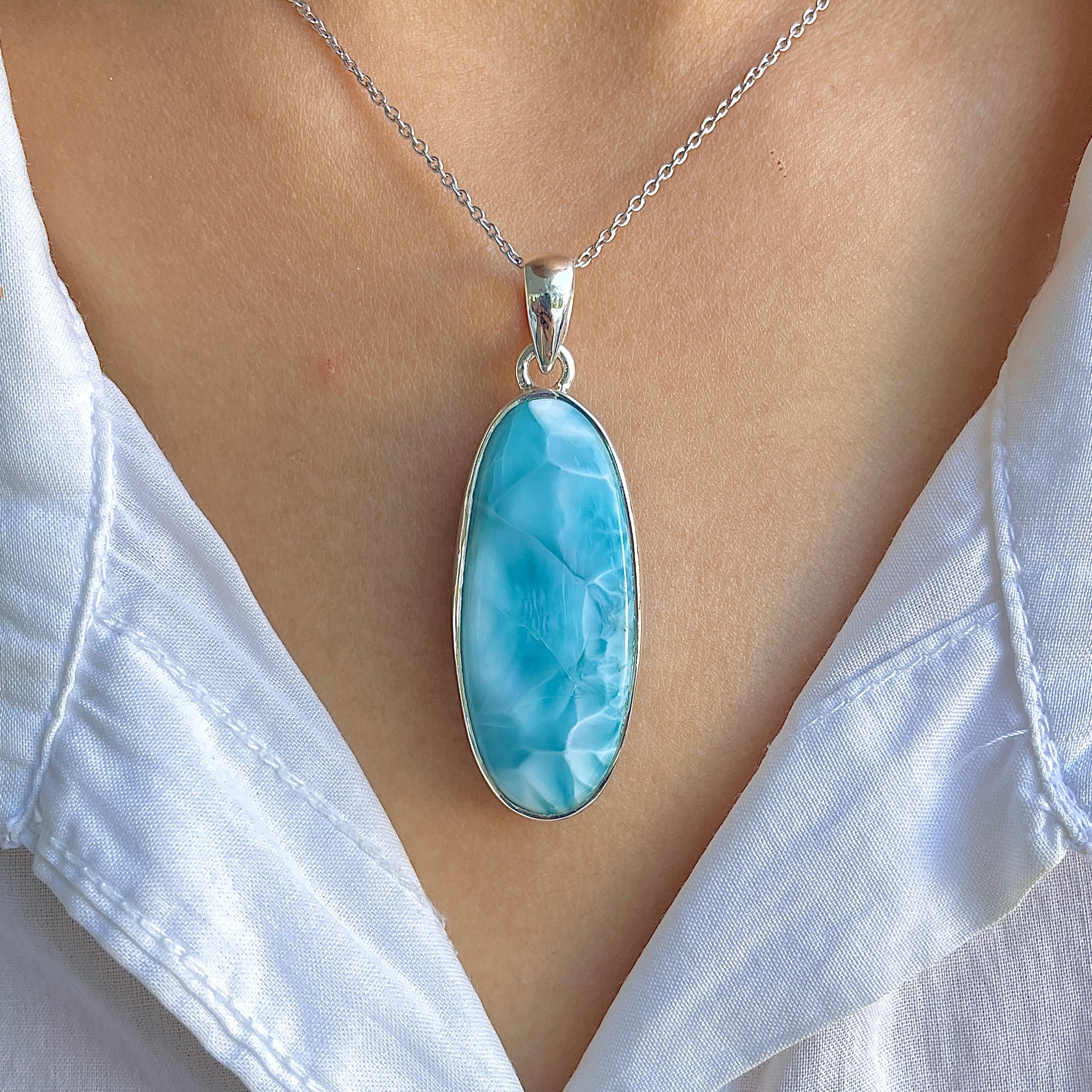 Larimar Pendant-(LAR-P-1520.)