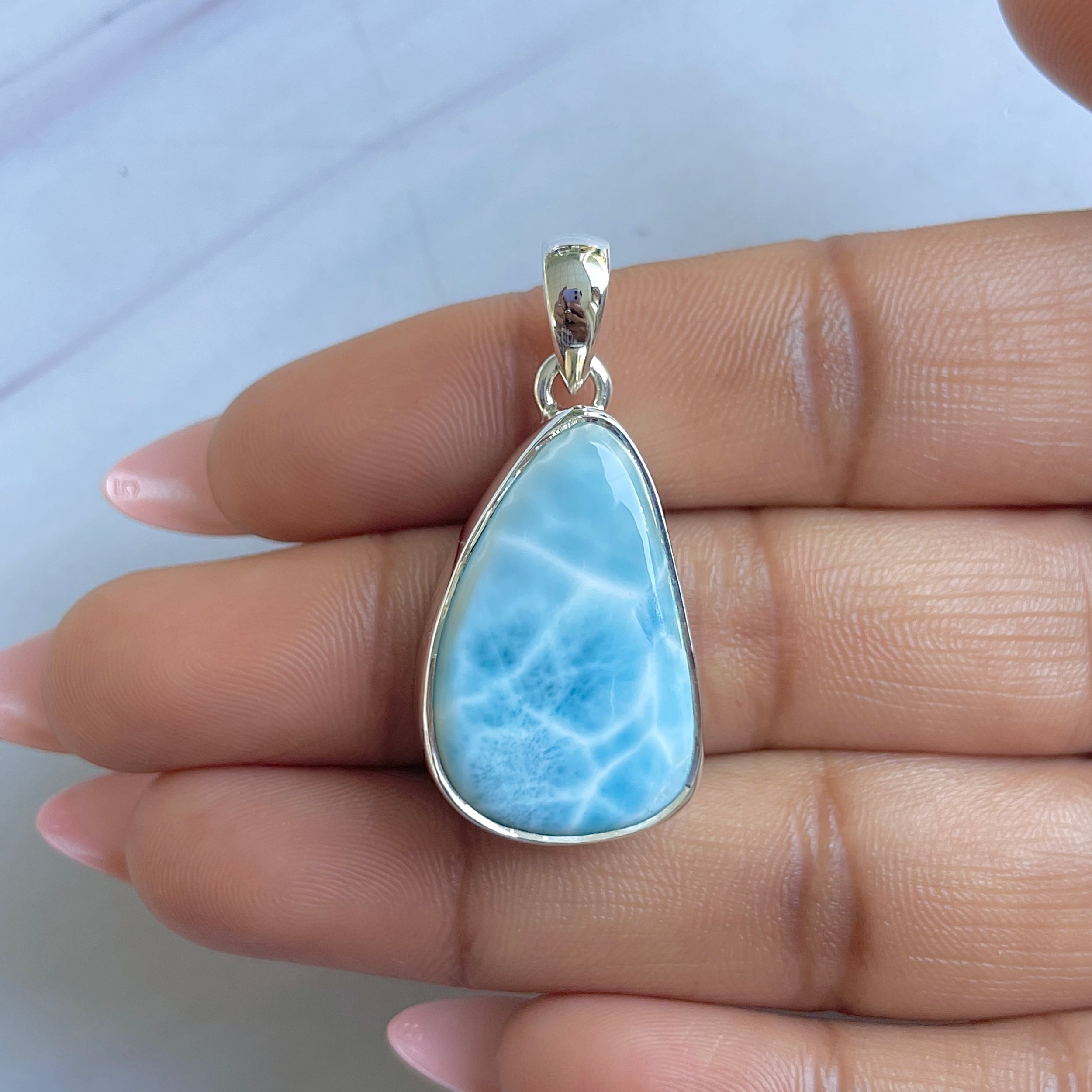 Larimar Pendant-(LAR-P-1521.)