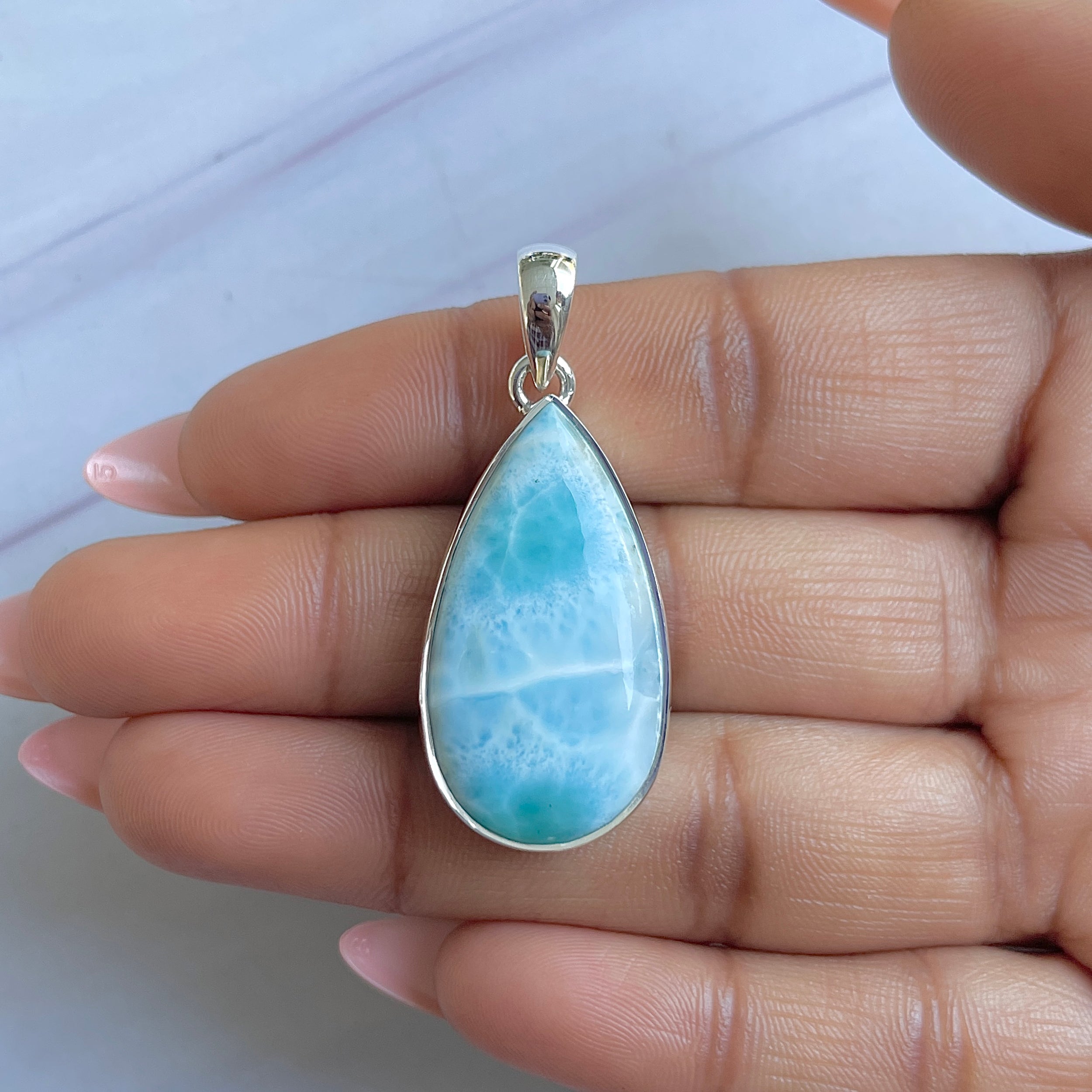 Larimar Pendant-(LAR-P-1524.)