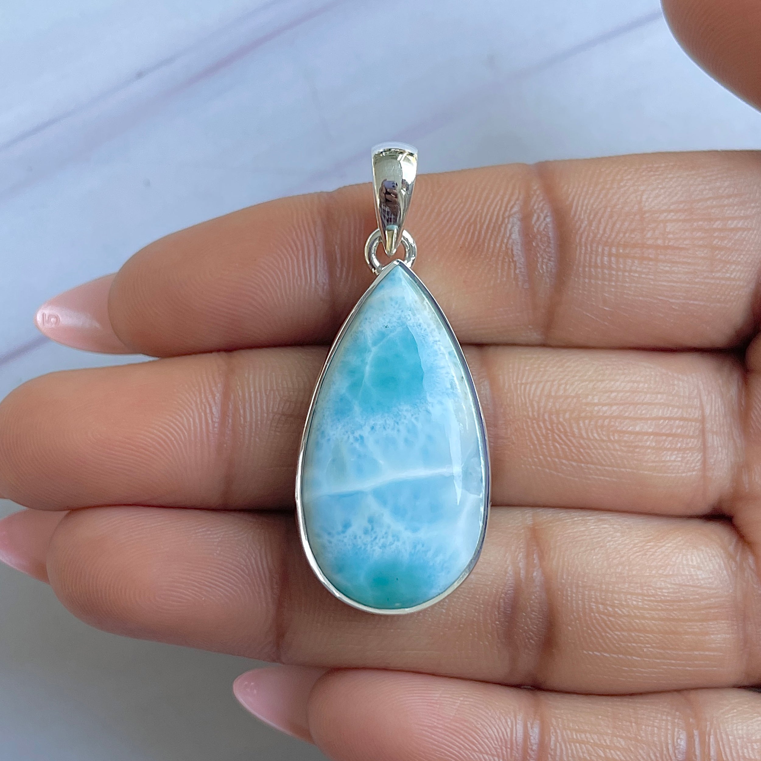 Larimar Pendant-(LAR-P-1524.)
