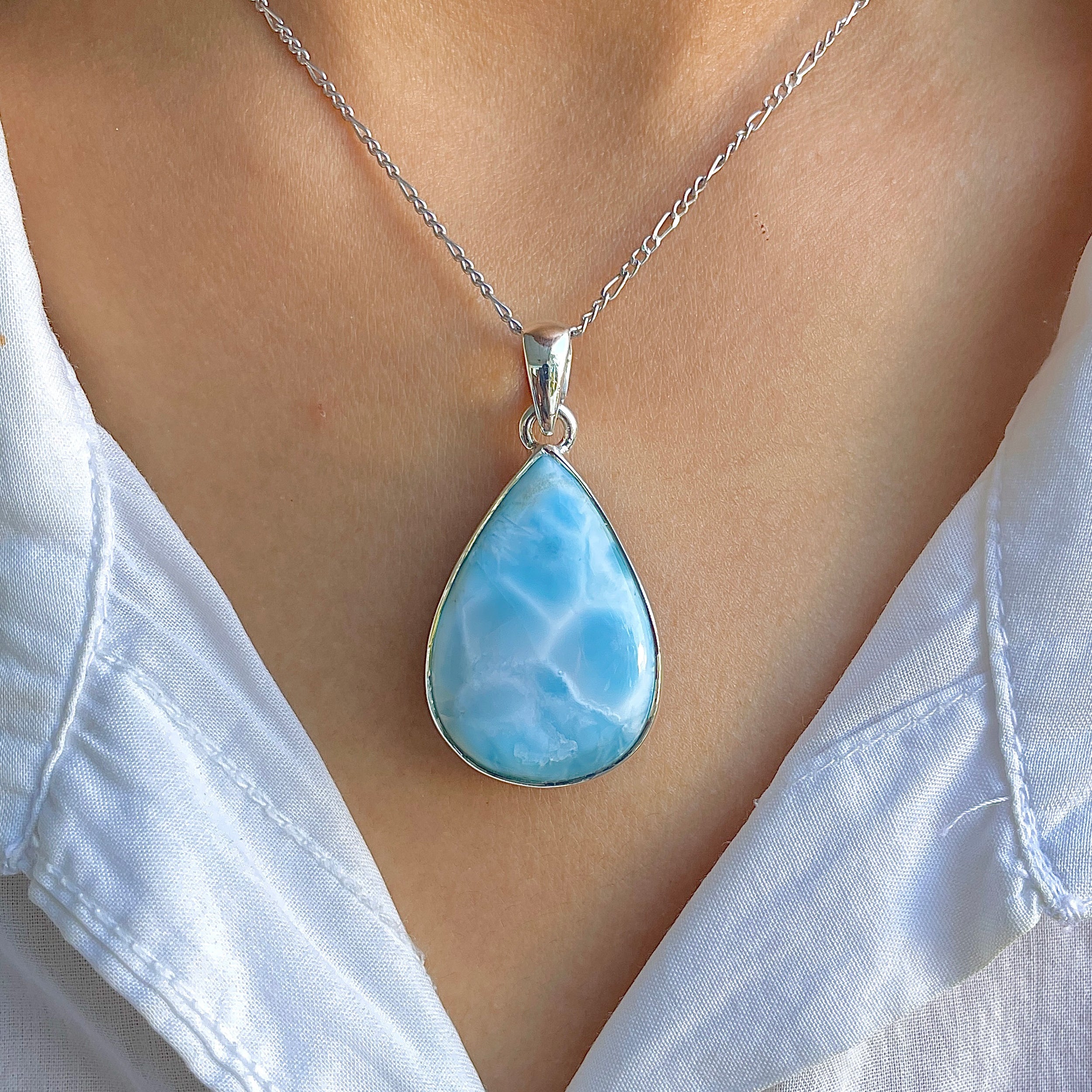Larimar Pendant-(LAR-P-1525.)