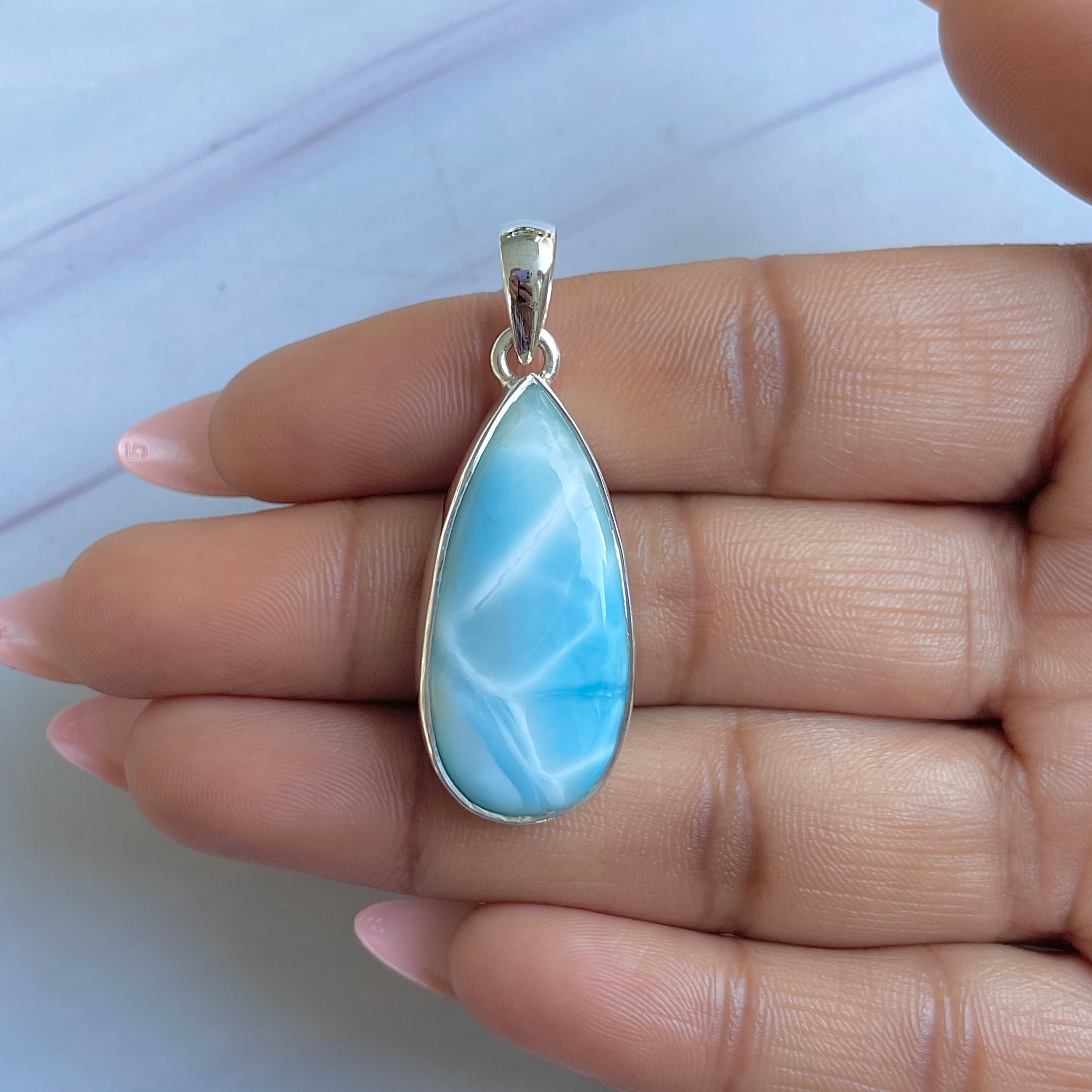 Larimar Pendant-(LAR-P-1527.)